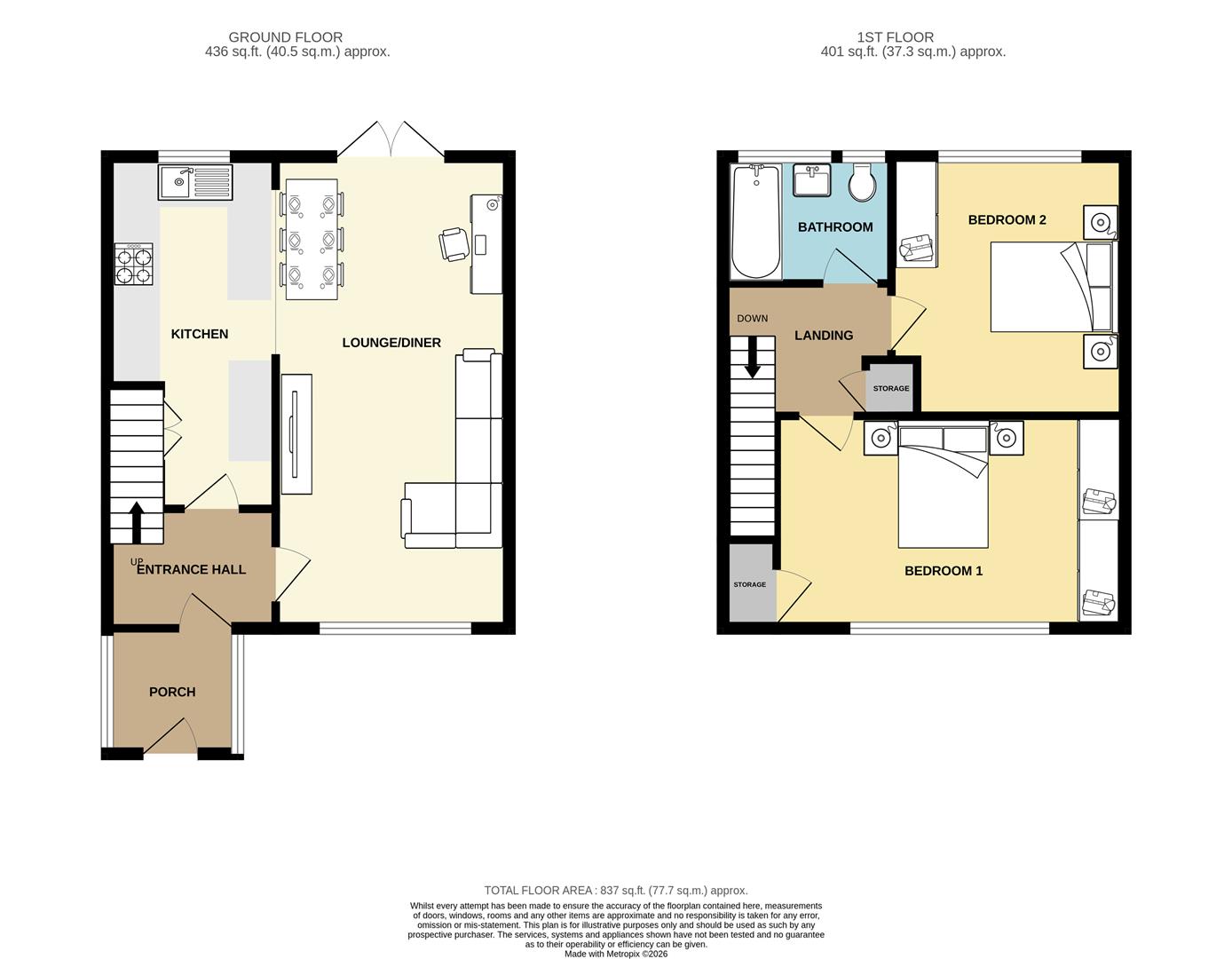 123, Alderney Gardens, Wickford floorplan
