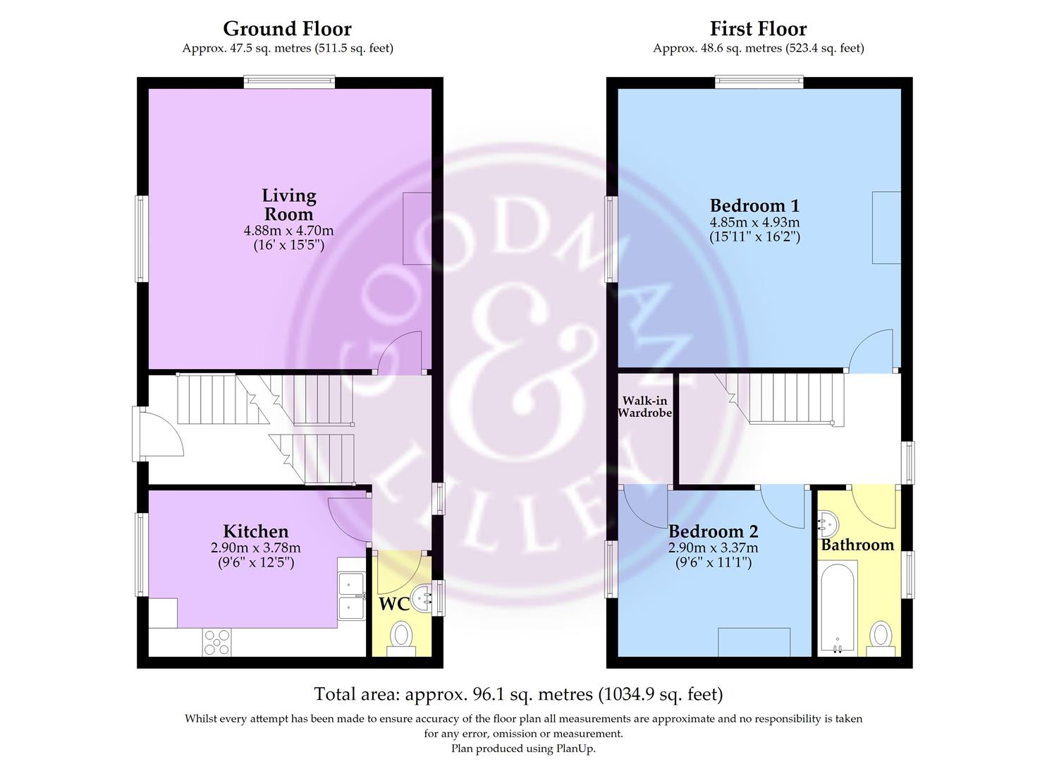 Second And Third Floor Flat, 19, Clifton Vale, Bristol floorplan