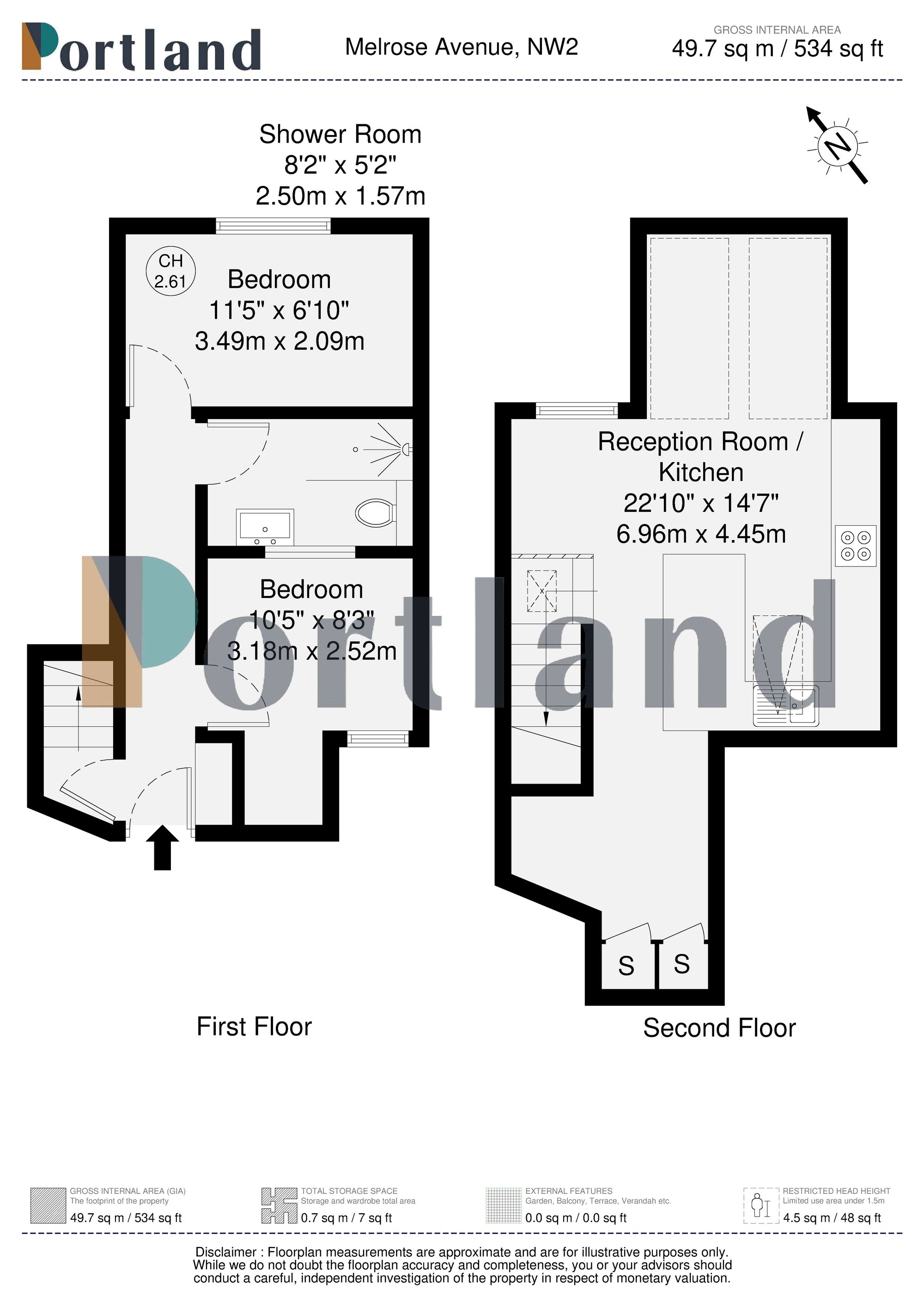 206c Melrose Avenue, London floorplan
