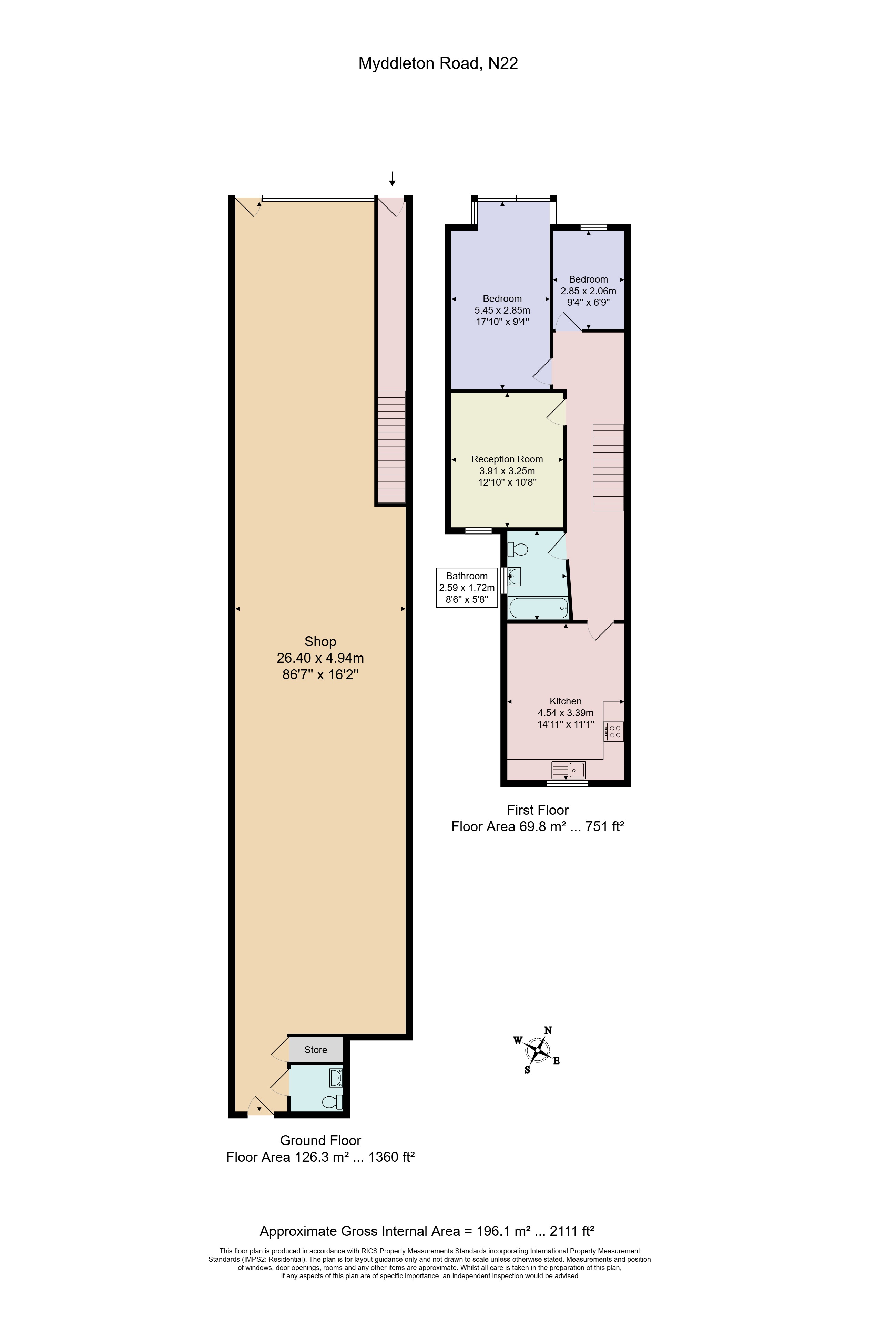69, Myddleton Road, Wood Green floorplan