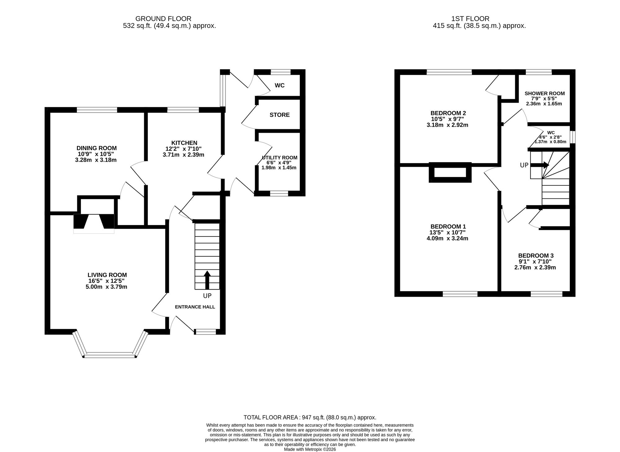 110 Audlem Road, Nantwich floorplan