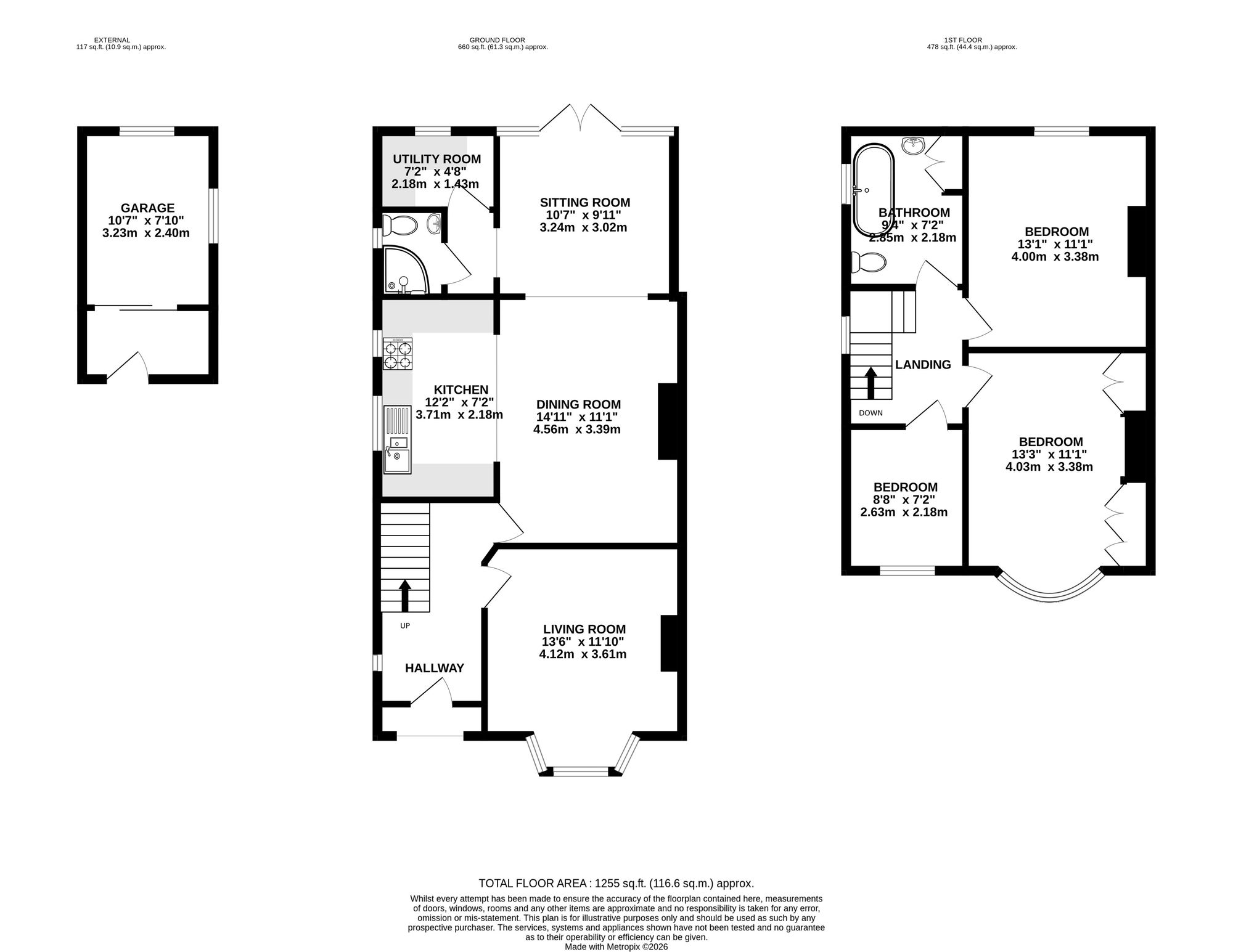 13 St. Augustine Road, Cardiff floorplan