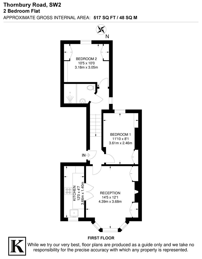 Flat 2, 8, Thornbury Road, London floorplan