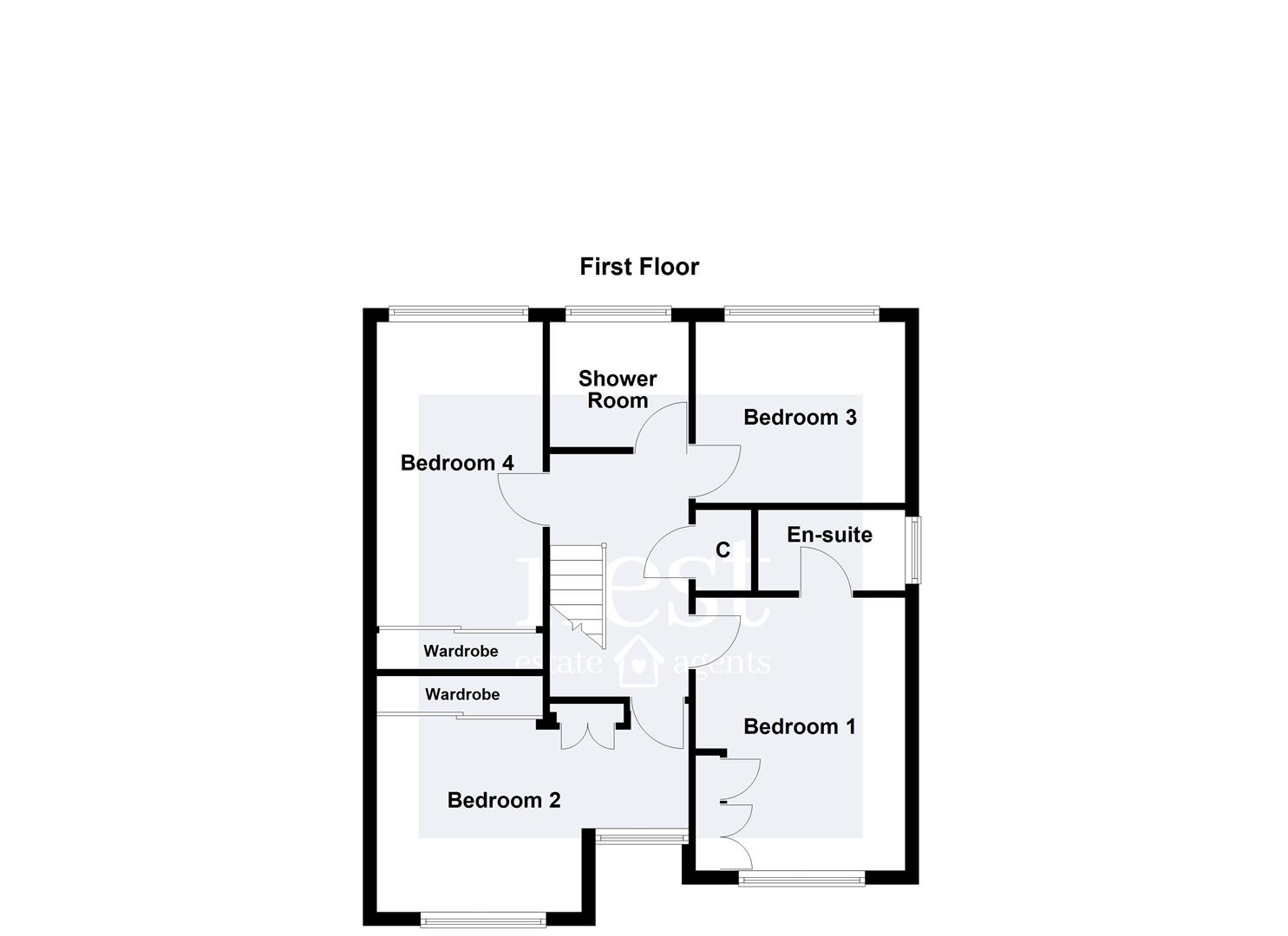 26, Chantry Close, Leicester floorplan
