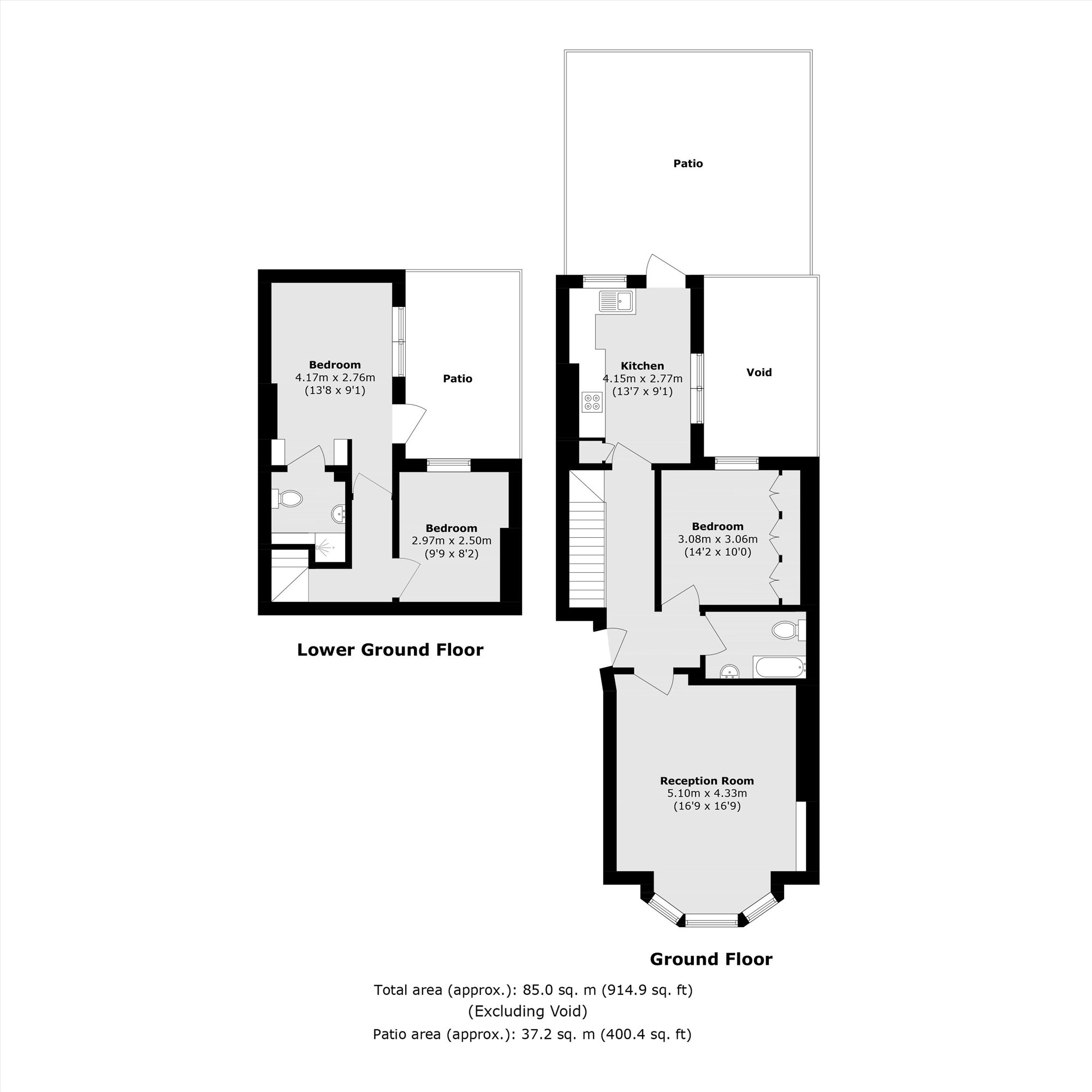 Flat 2, 62, Warwick Avenue, London floorplan