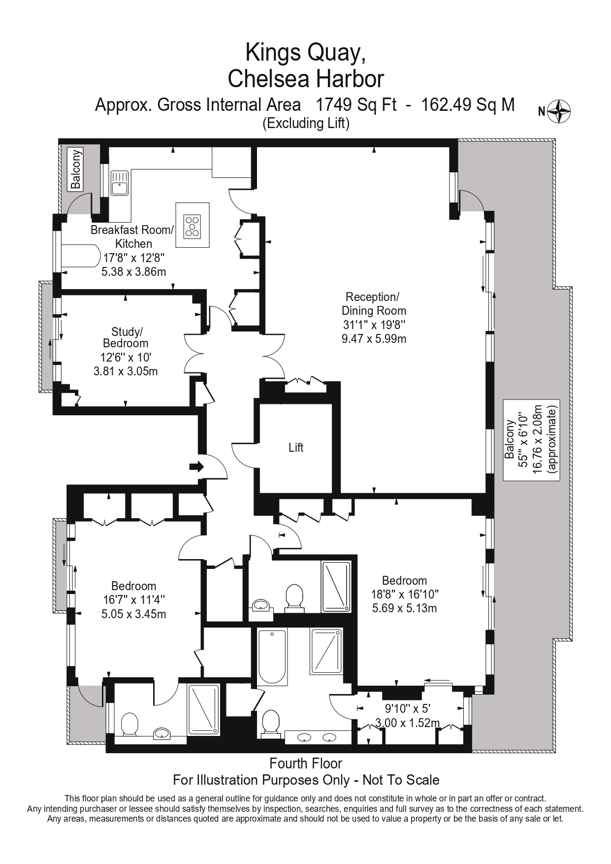 26, Kings Quay, Hammersmith and Fulham floorplan