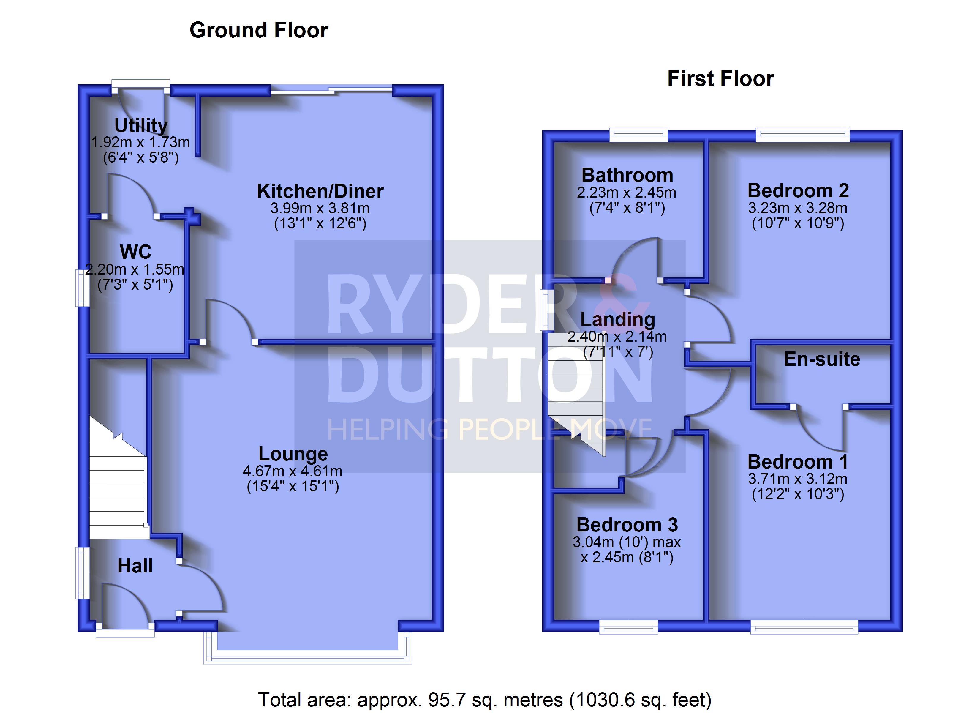 1, Rosewood Road, Manchester floorplan