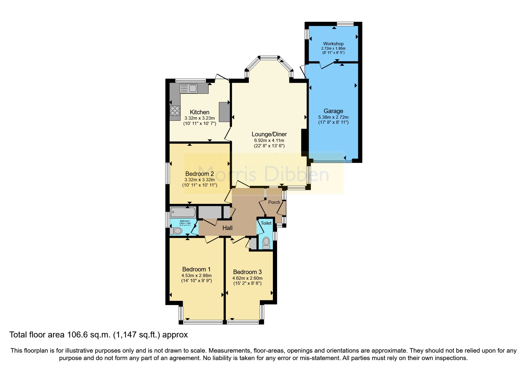 Greenfield Crescent, Waterlooville, Hampshire PO8, 3 bedroom bungalow