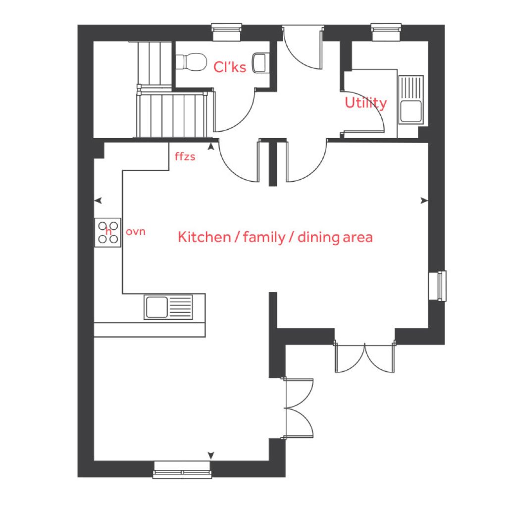 Plot 242, Covert Close, Axminster floorplan