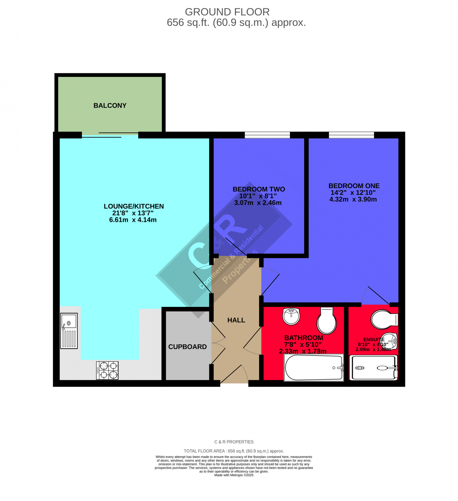 Apartment 1108, X Q 7 Building, Salford floorplan