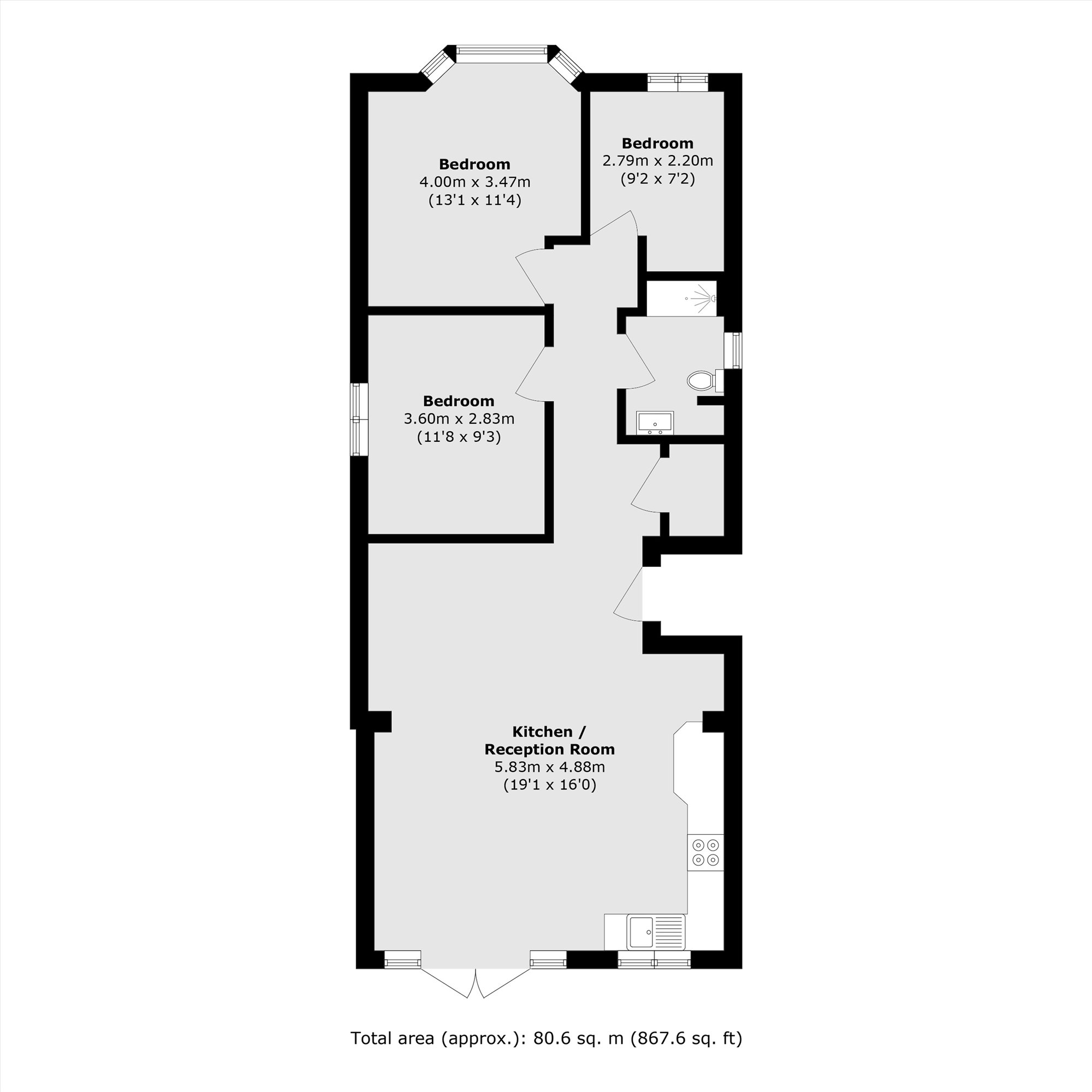 13, Millet Road, Greenford floorplan