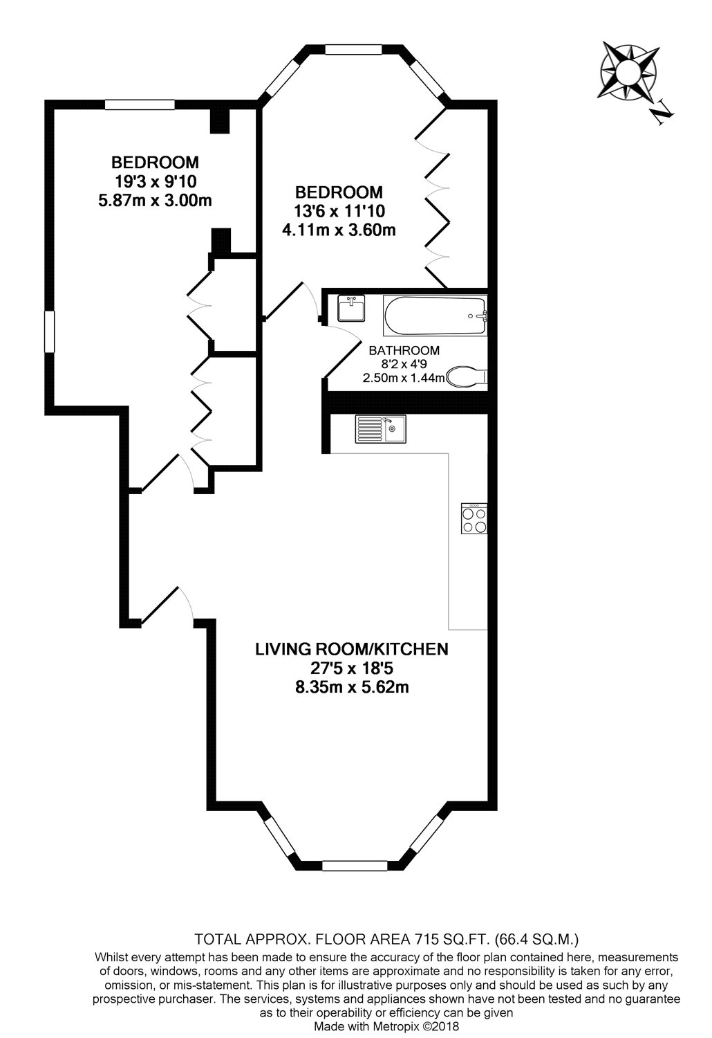 2 Bedrooms Flat to rent in Elsham Road, Holland Park W14