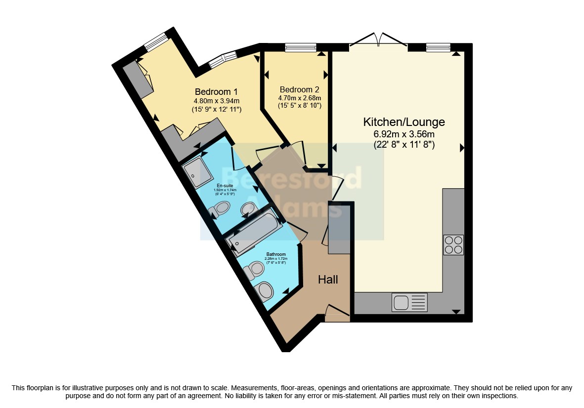 Apartment 2,, Sapphire House, Llandudno floorplan