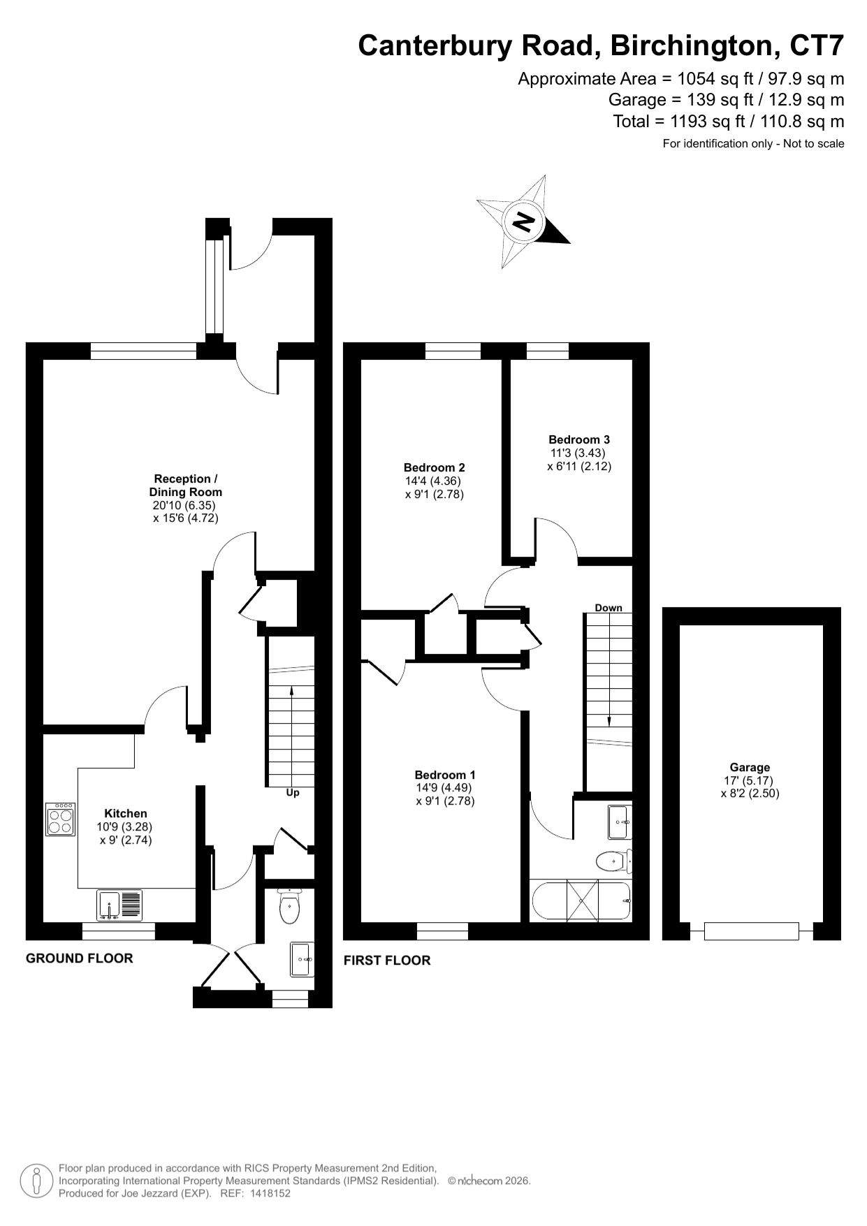 225, Canterbury Road, Birchington floorplan