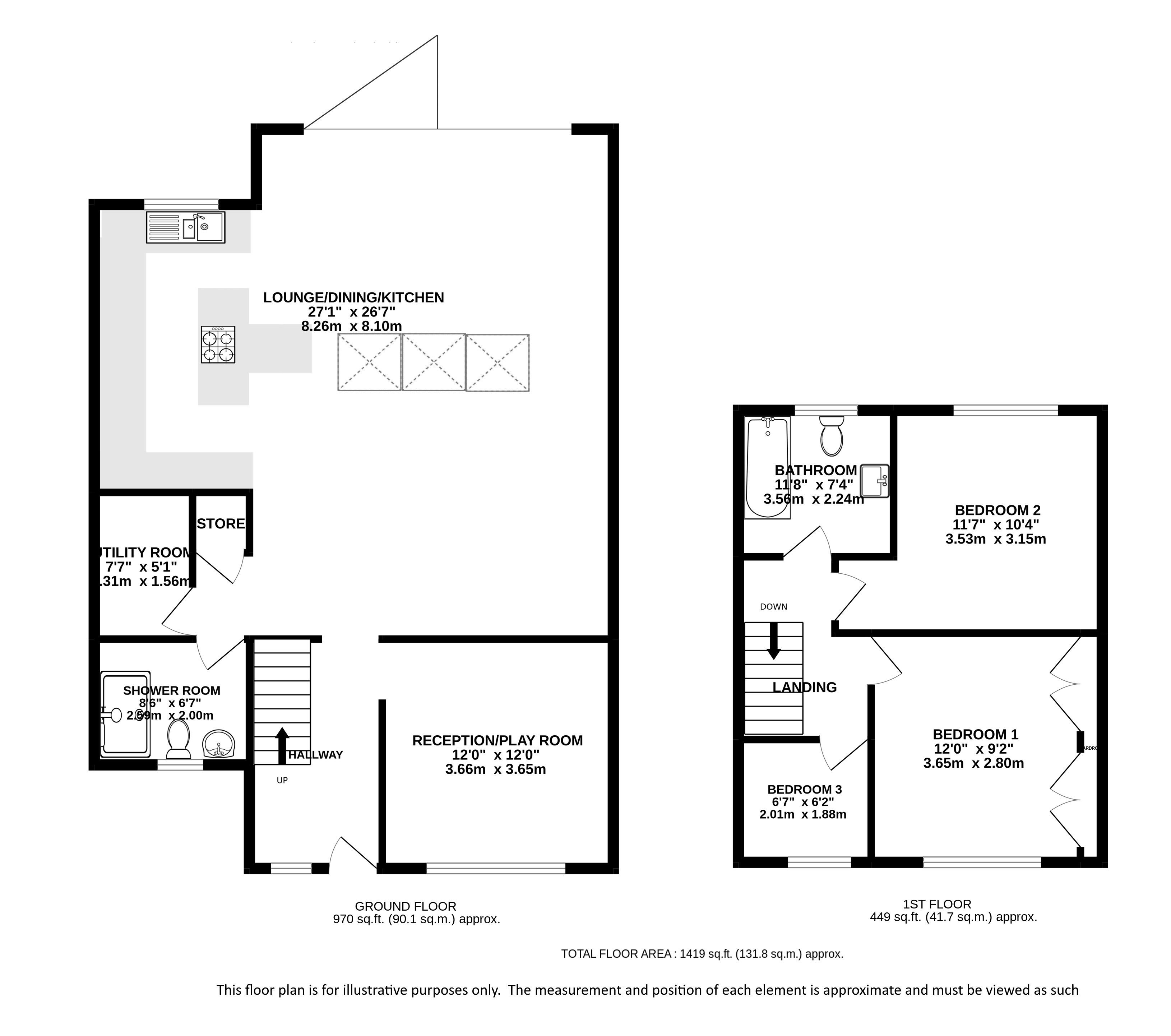 Peters Avenue, London Colney, St. Albans, Hertfordshire AL2, 3 bedroom