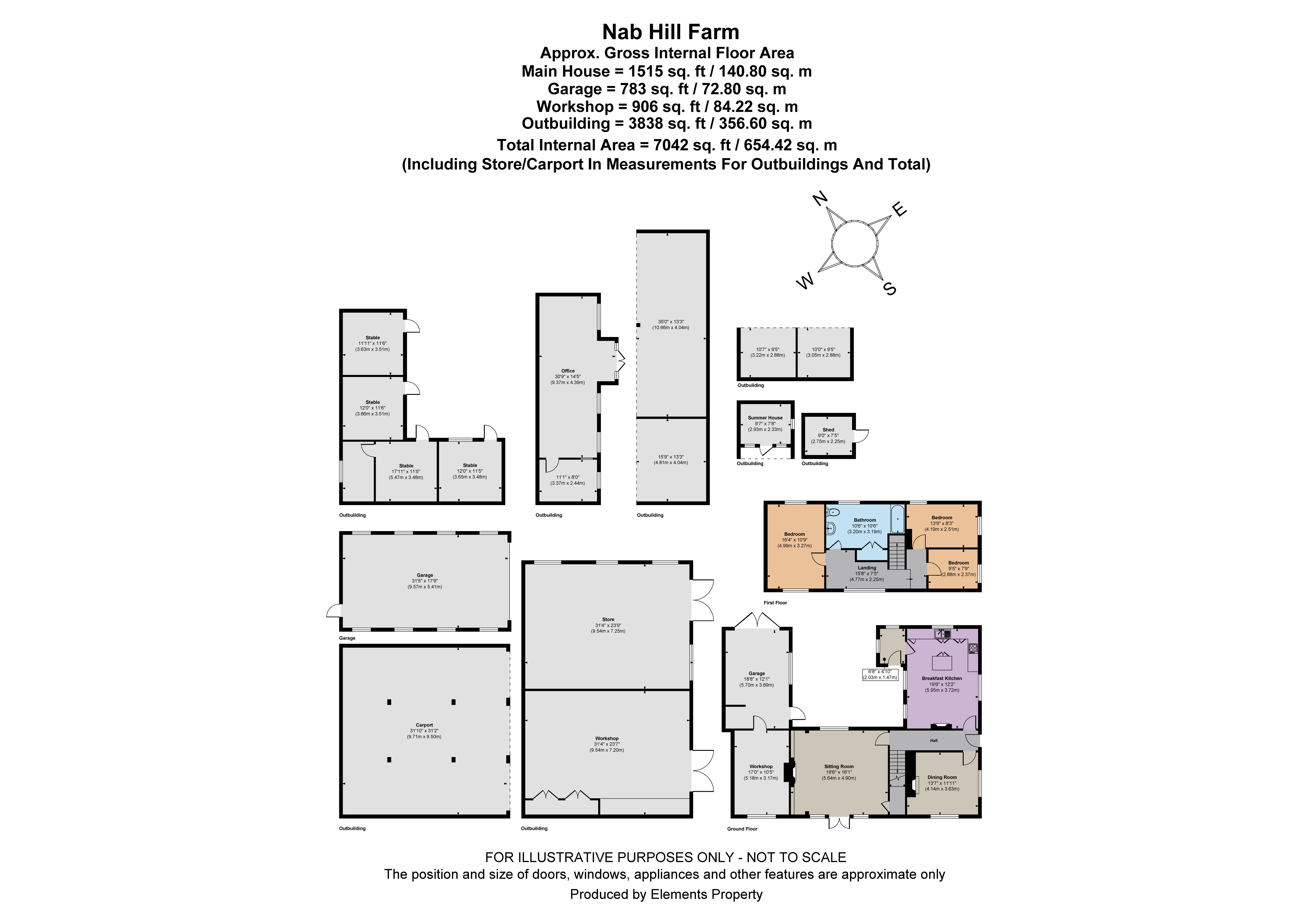 Nab Hill Farm,, Buttersyke Bar, Harrogate floorplan