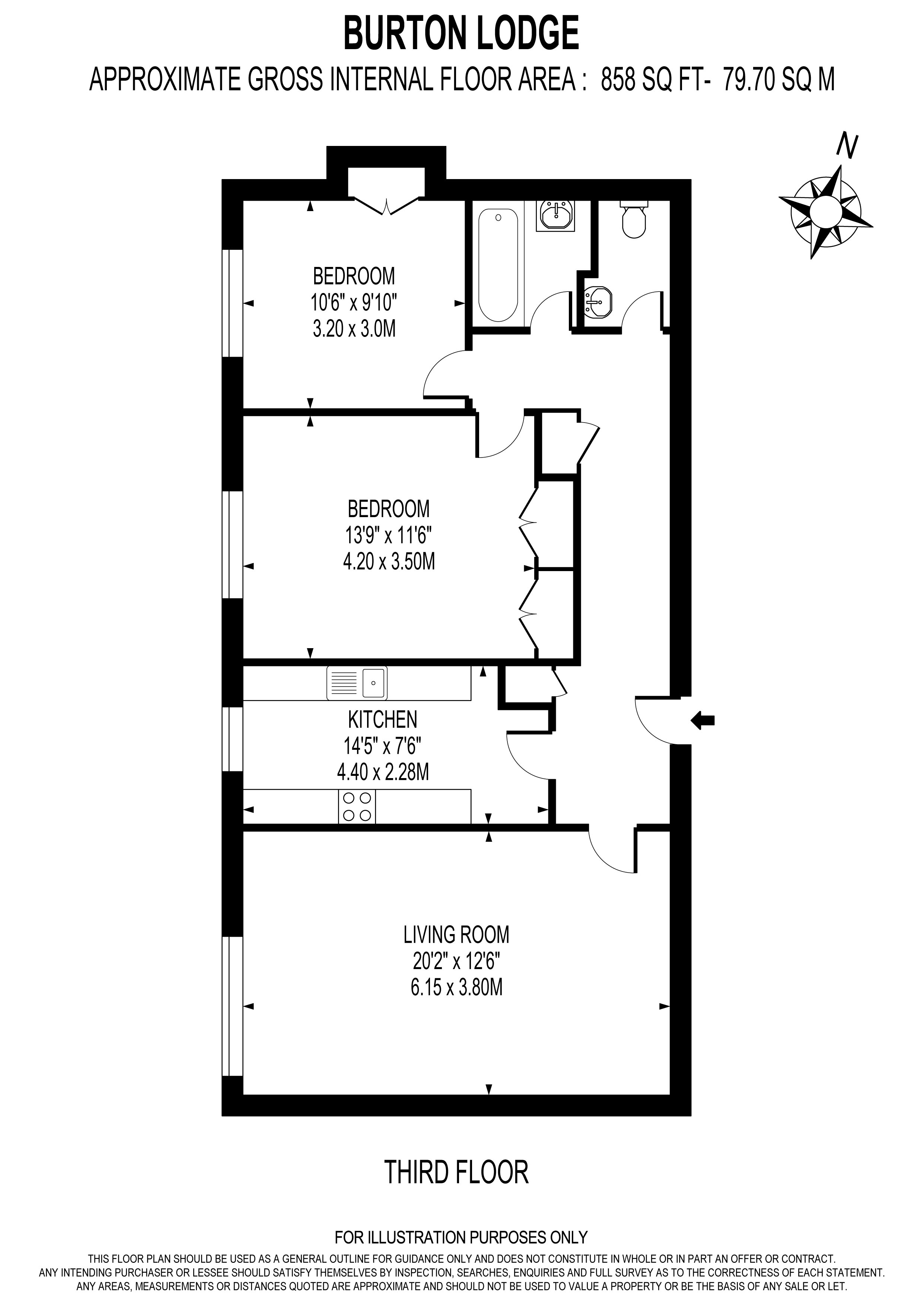 36, Burton Lodge, London floorplan
