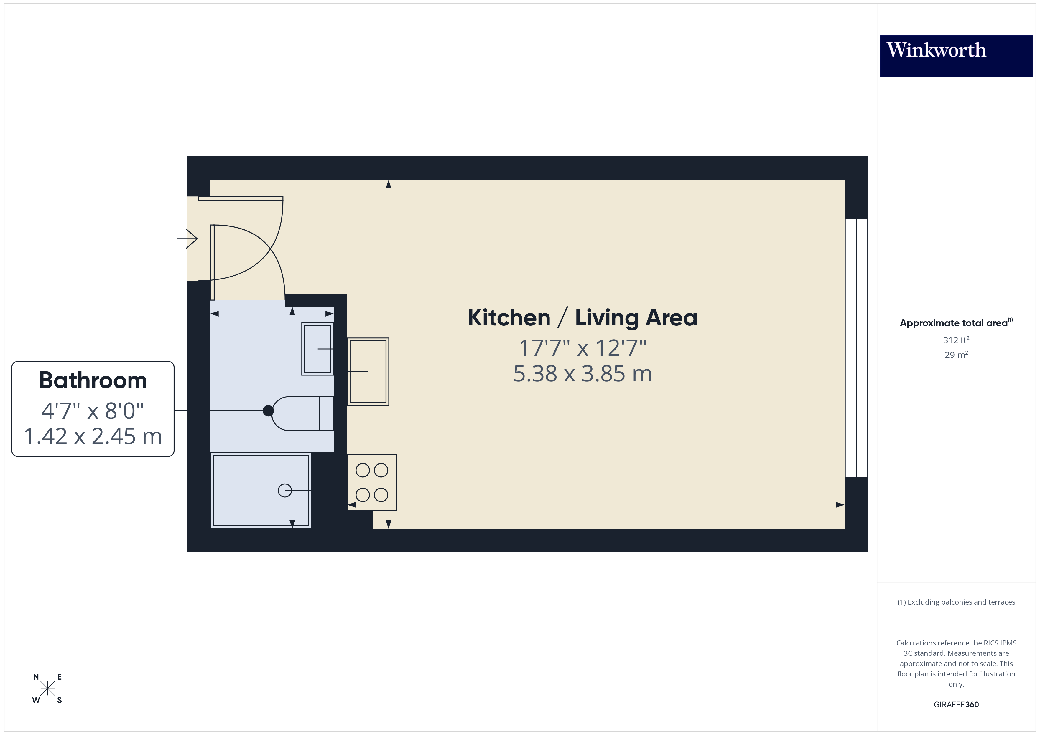 Flat 8, Battalion, 22, Heritage Avenue, London floorplan