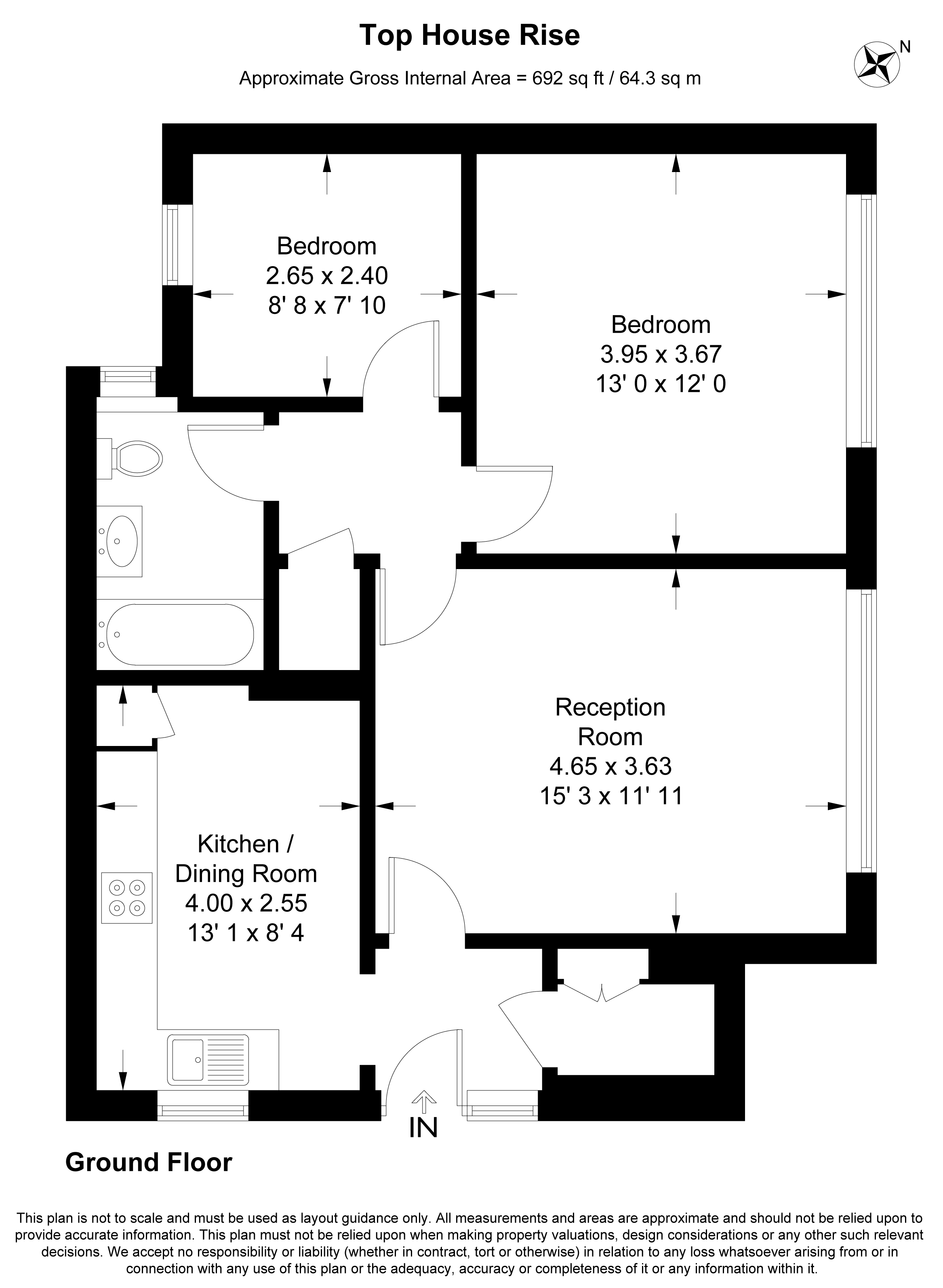 36, Top House Rise, London floorplan