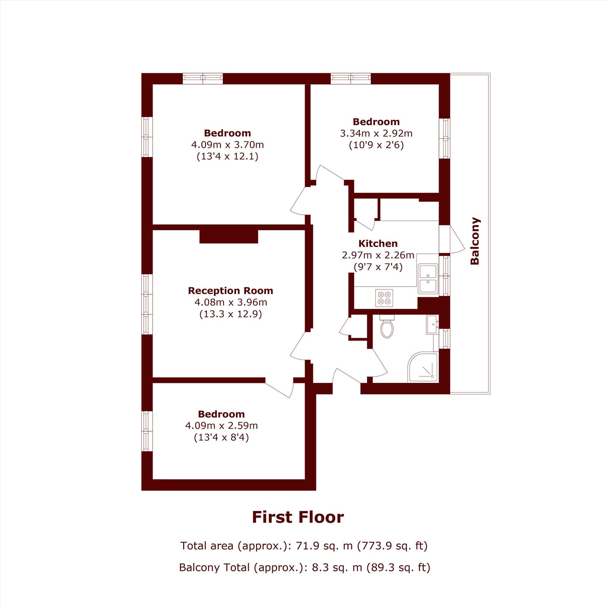 Flat 211, Dibdin House, London floorplan