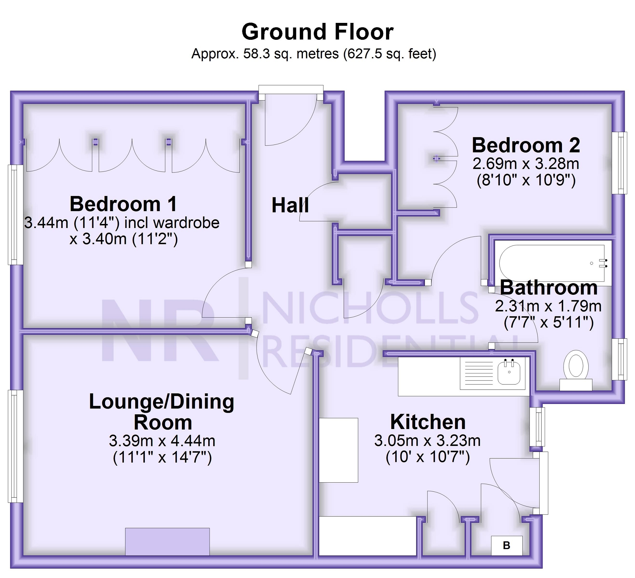 18 Royston Court, Hook Rise North, Surbiton floorplan