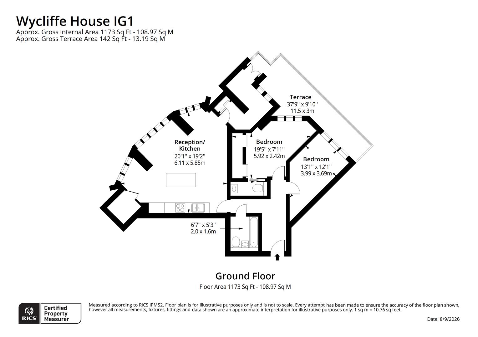 3 Wycliffe House, 245-247, Cranbrook Road, Ilford floorplan