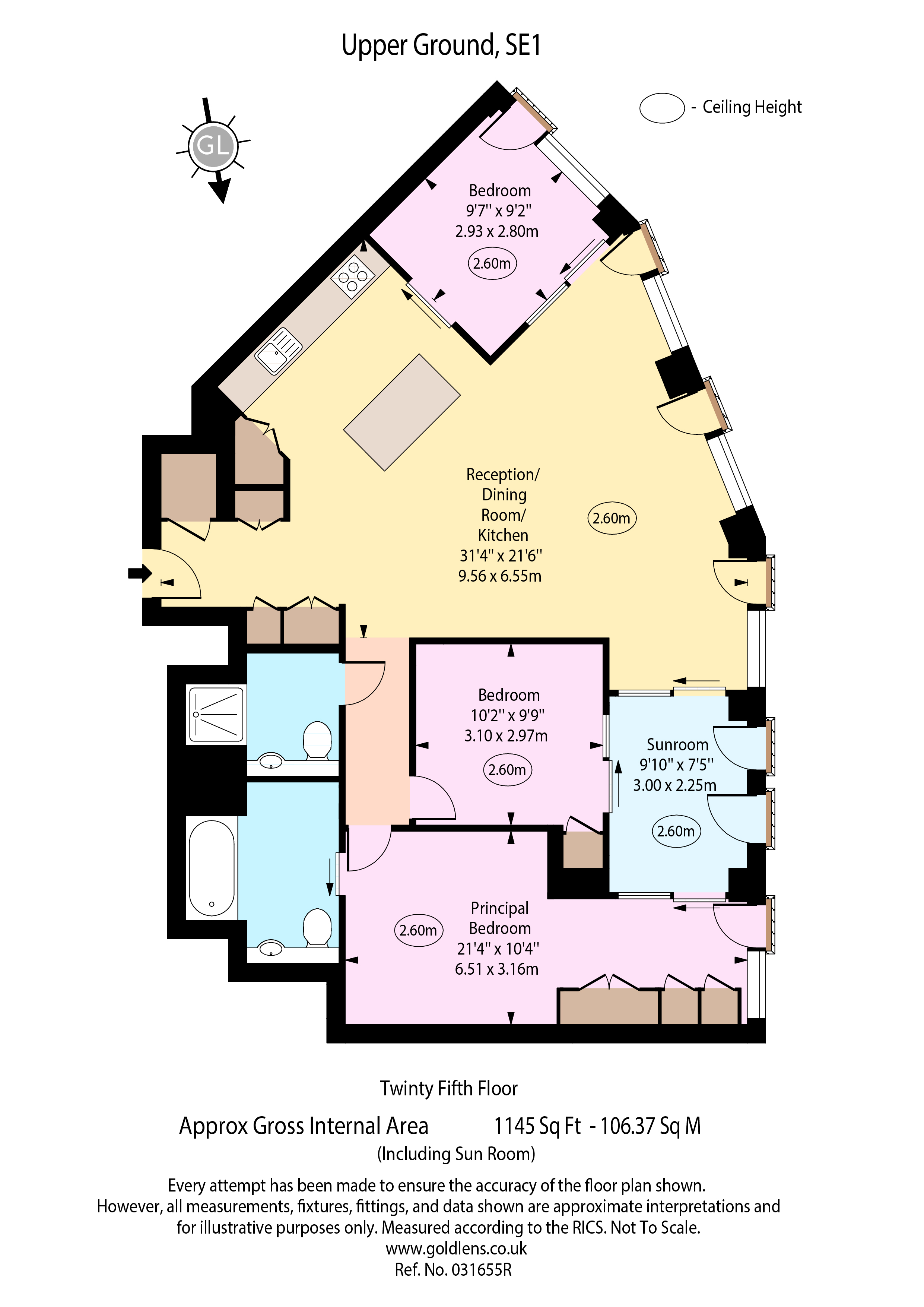 55, Upper Ground, London floorplan