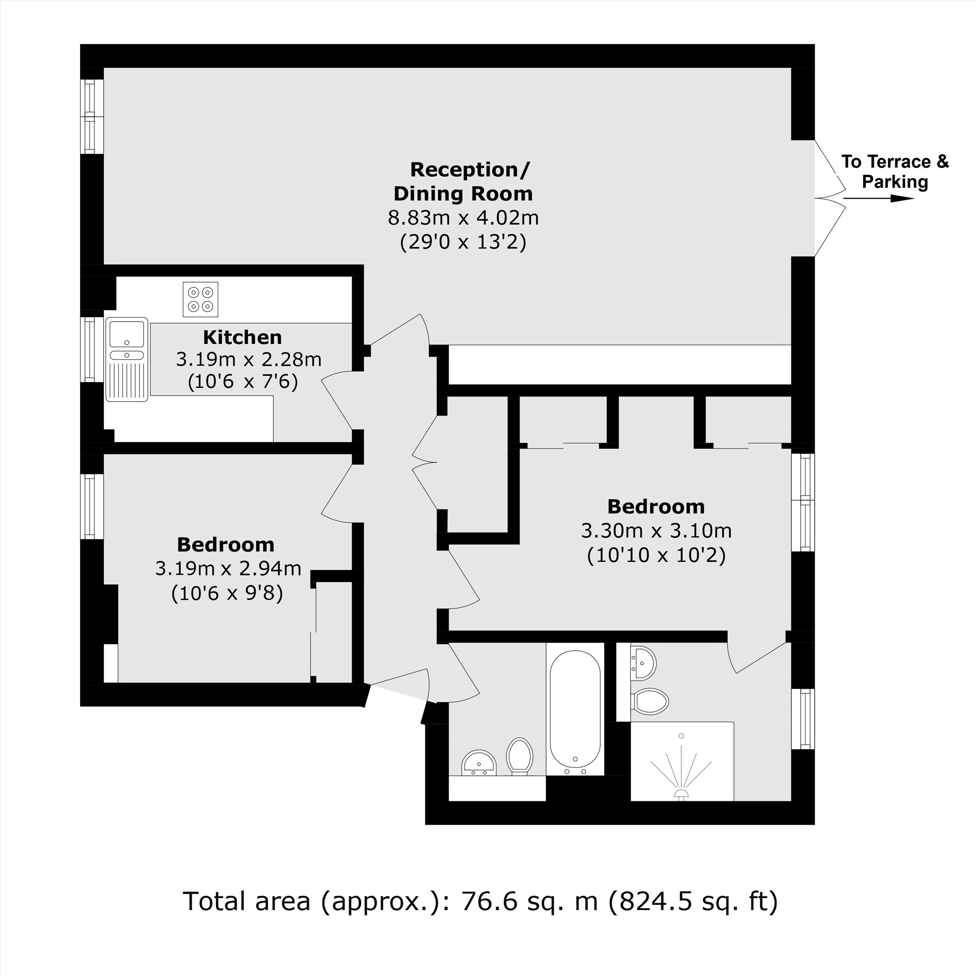 Flat 1, 23, Nightingale Lane, London floorplan