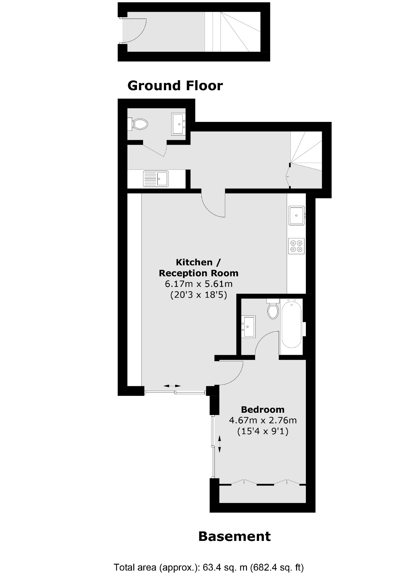Flat 1, 225A, Northfield Avenue, London floorplan