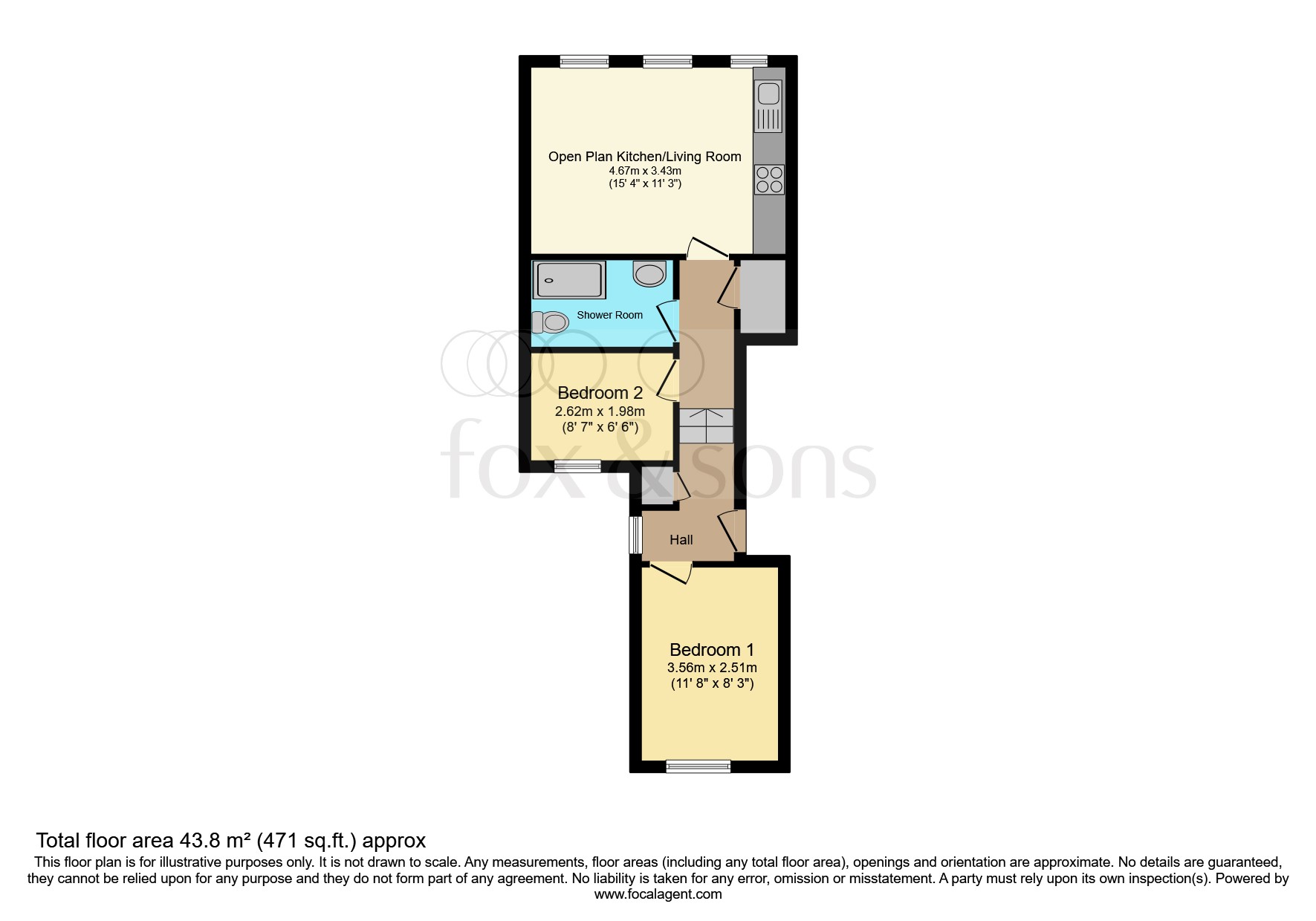 Flat 6, Saxon Court, 43-51, Ceylon Place, Eastbourne floorplan