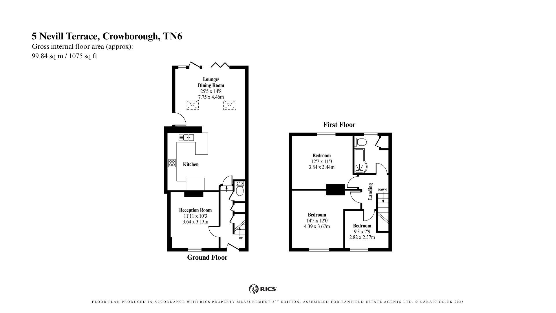 5 Nevill Terrace, Nevill Road, Crowborough floorplan