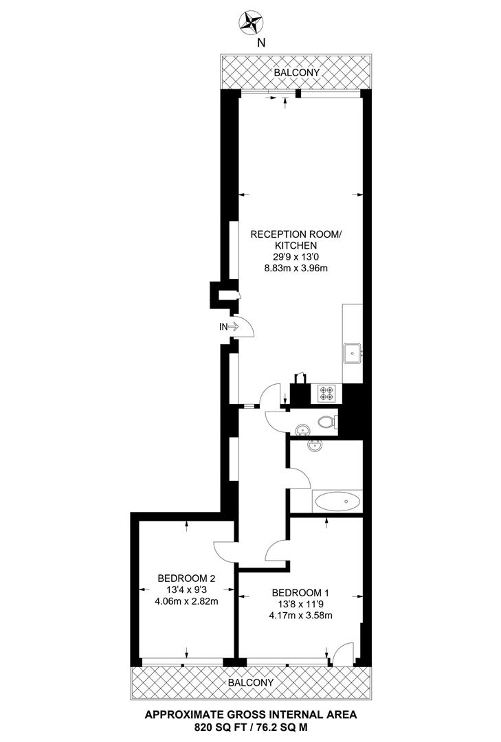 Flat 138, Andrewes House, Barbican, London floorplan