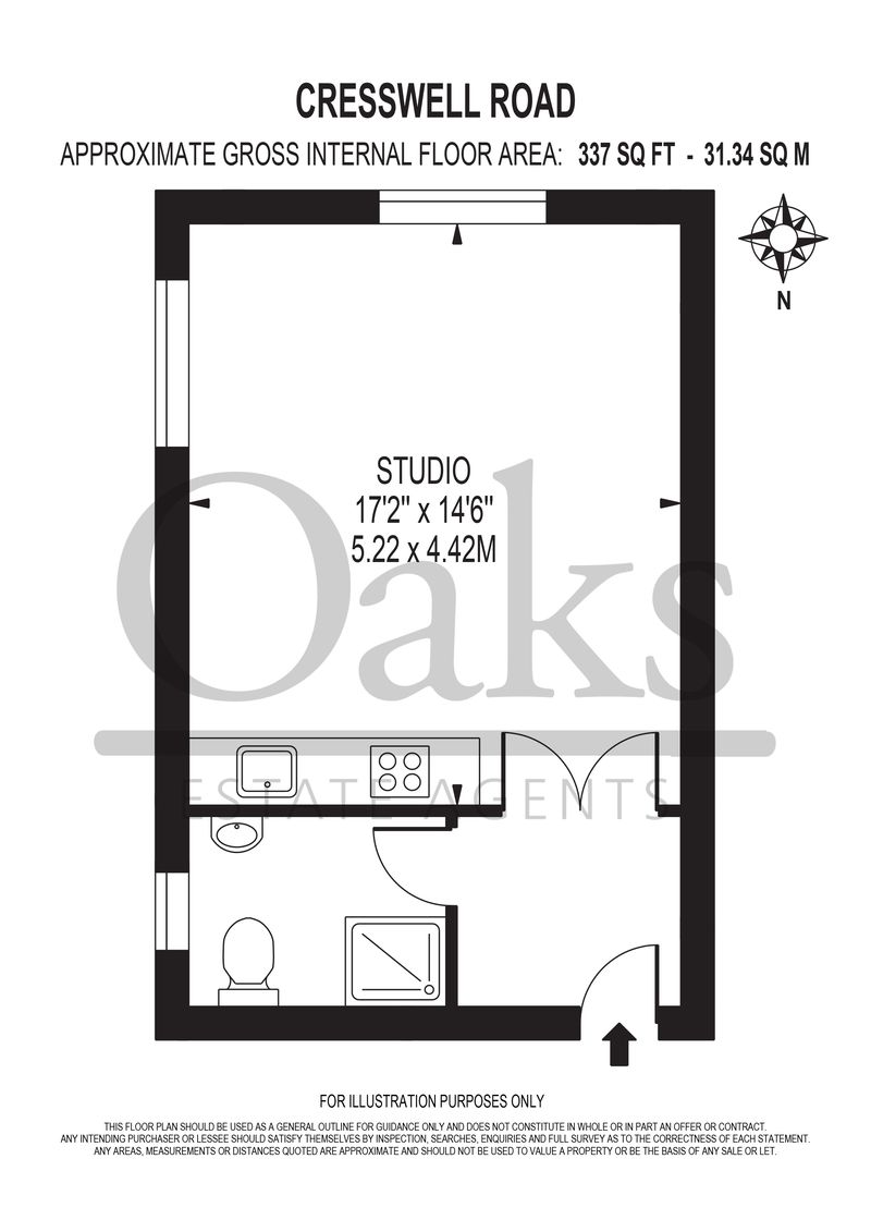 Flat 4, 1, Cresswell Road, London floorplan
