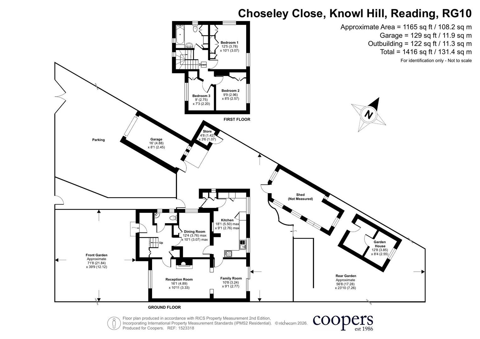 5, Choseley Close, Reading floorplan