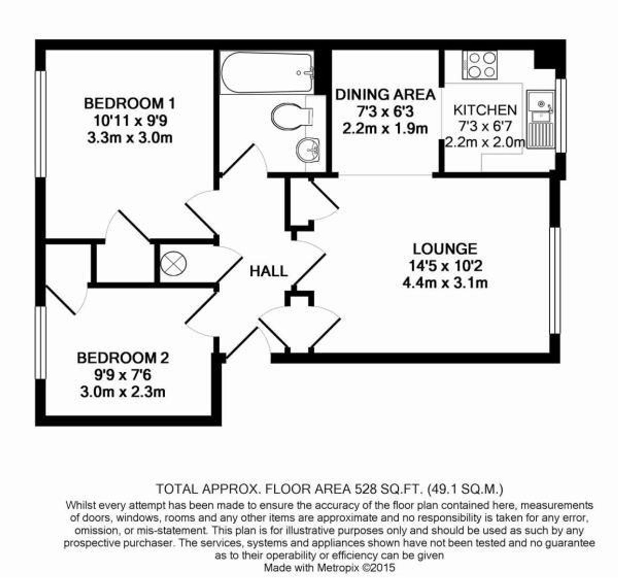 Flat 4, Vine Tree Court St. Peters Close, Rickmansworth floorplan