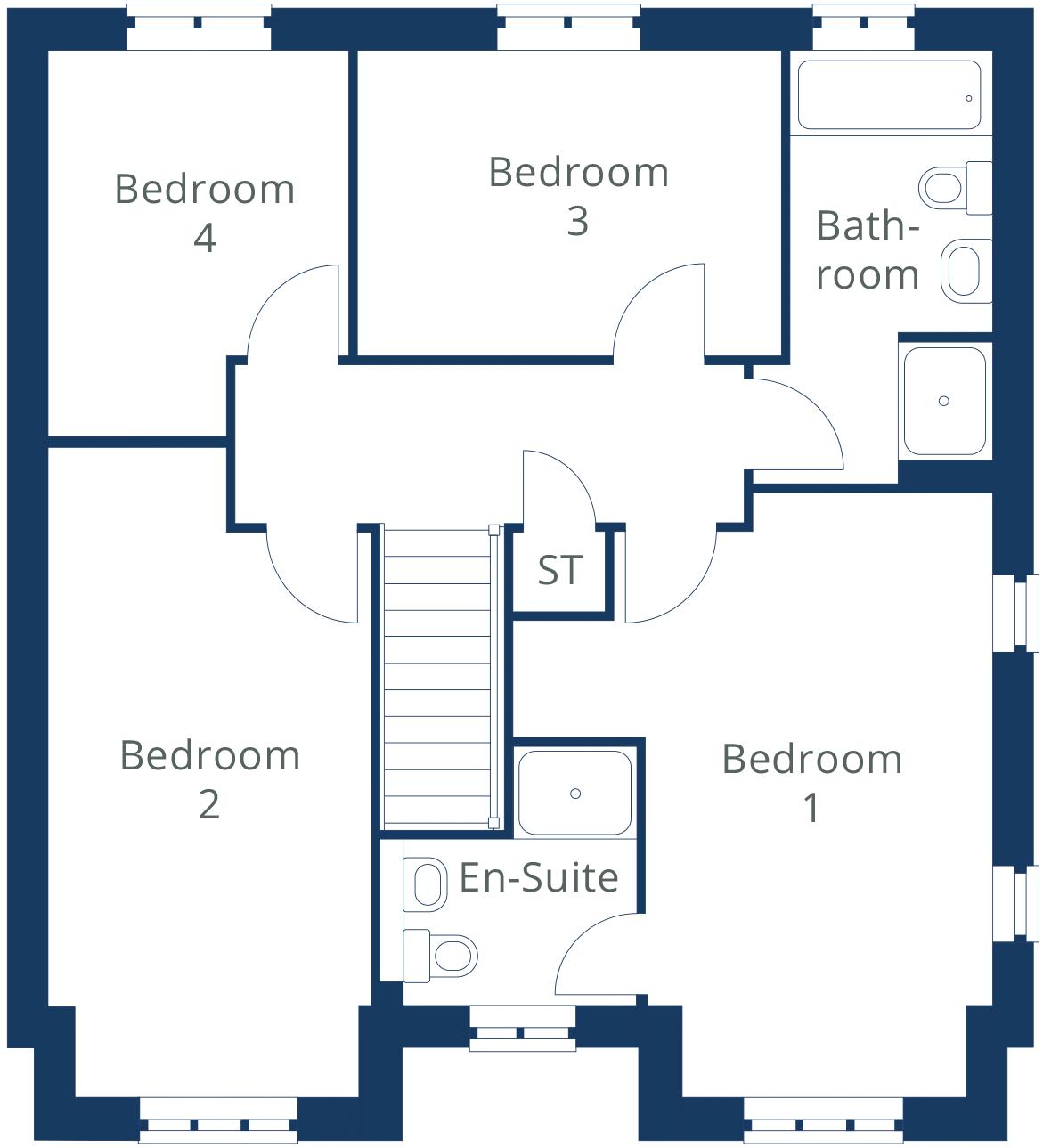 Plot 54 The Bronte, Burnley Road, Rossendale floorplan