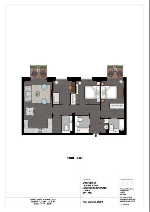 Charles Clowes Walk, London floorplan