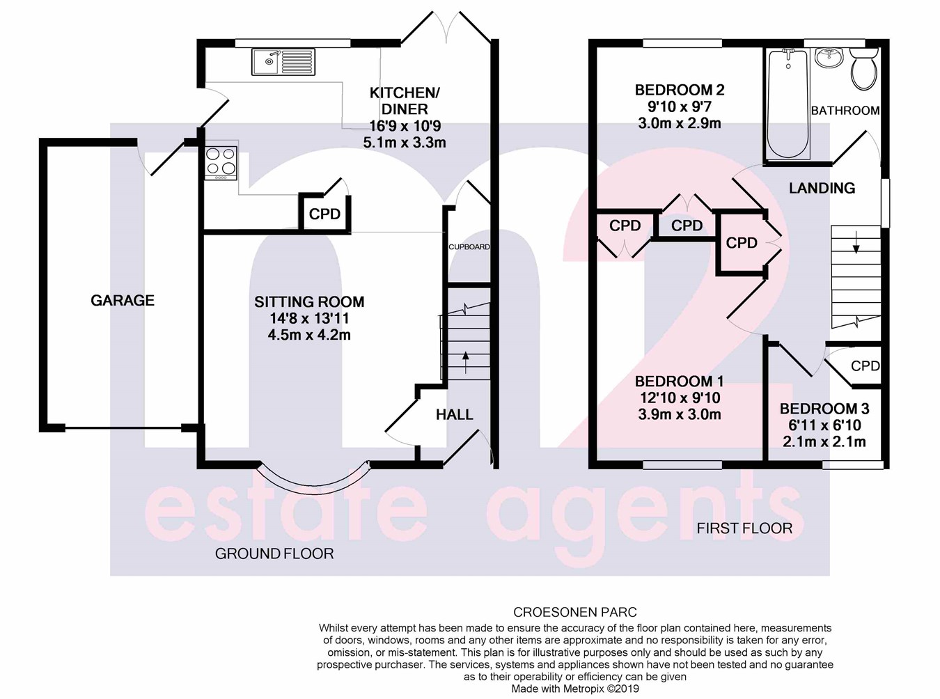 3 Bedrooms Link-detached house for sale in Croesonen Parc, Abergavenny NP7