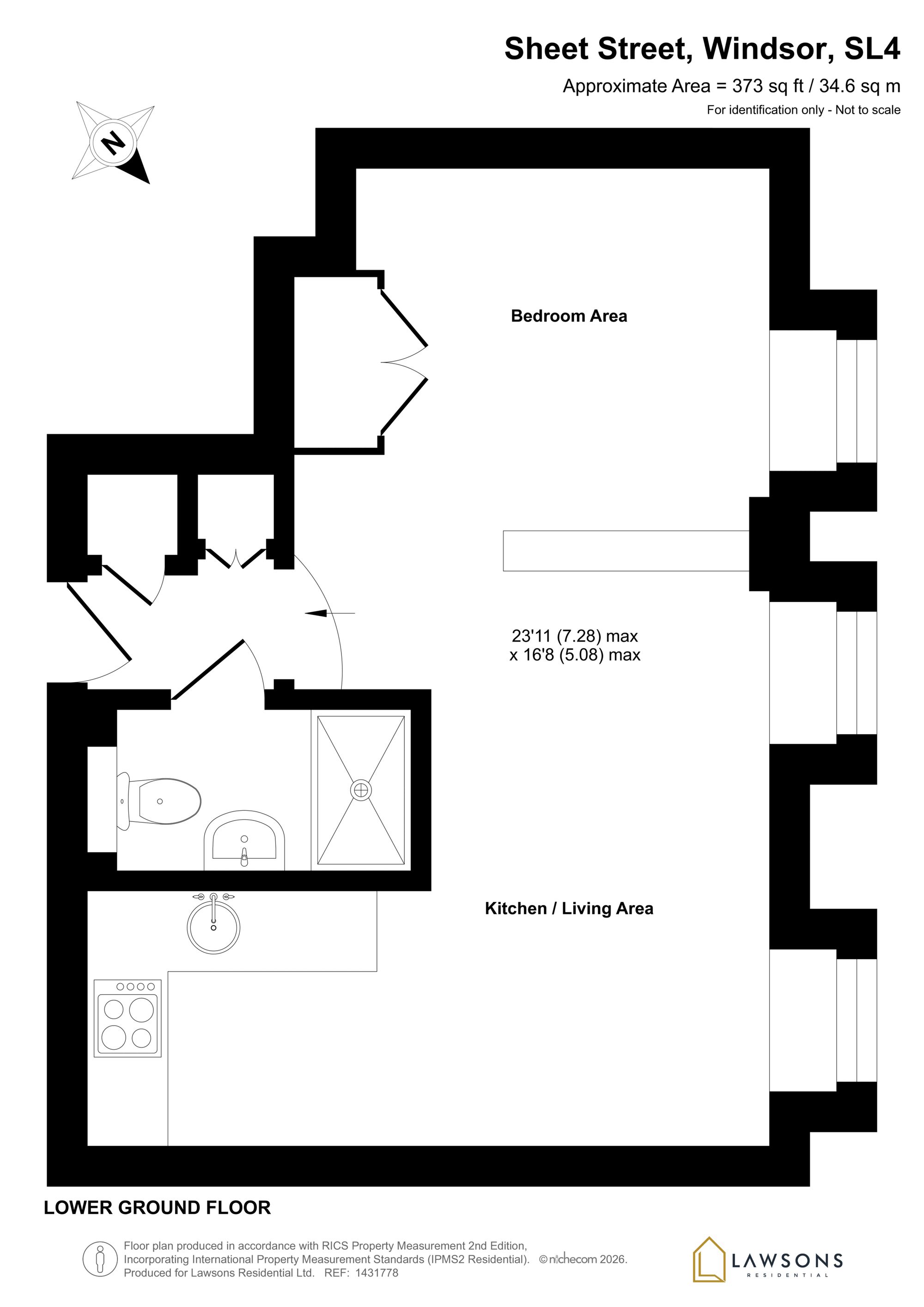 Flat 1, 15 Sheet Street, Windsor floorplan