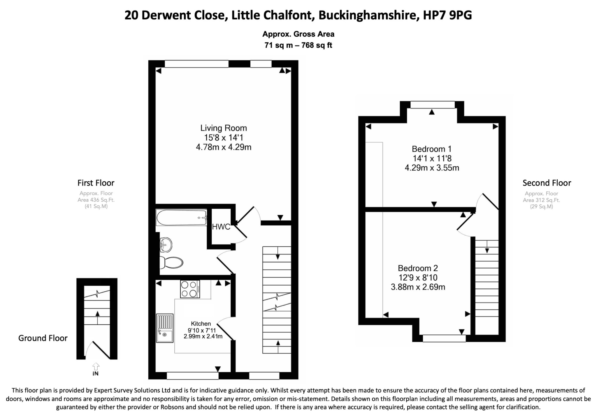 Derwent Close, Little Chalfont, Amersham HP7, 2 bedroom for