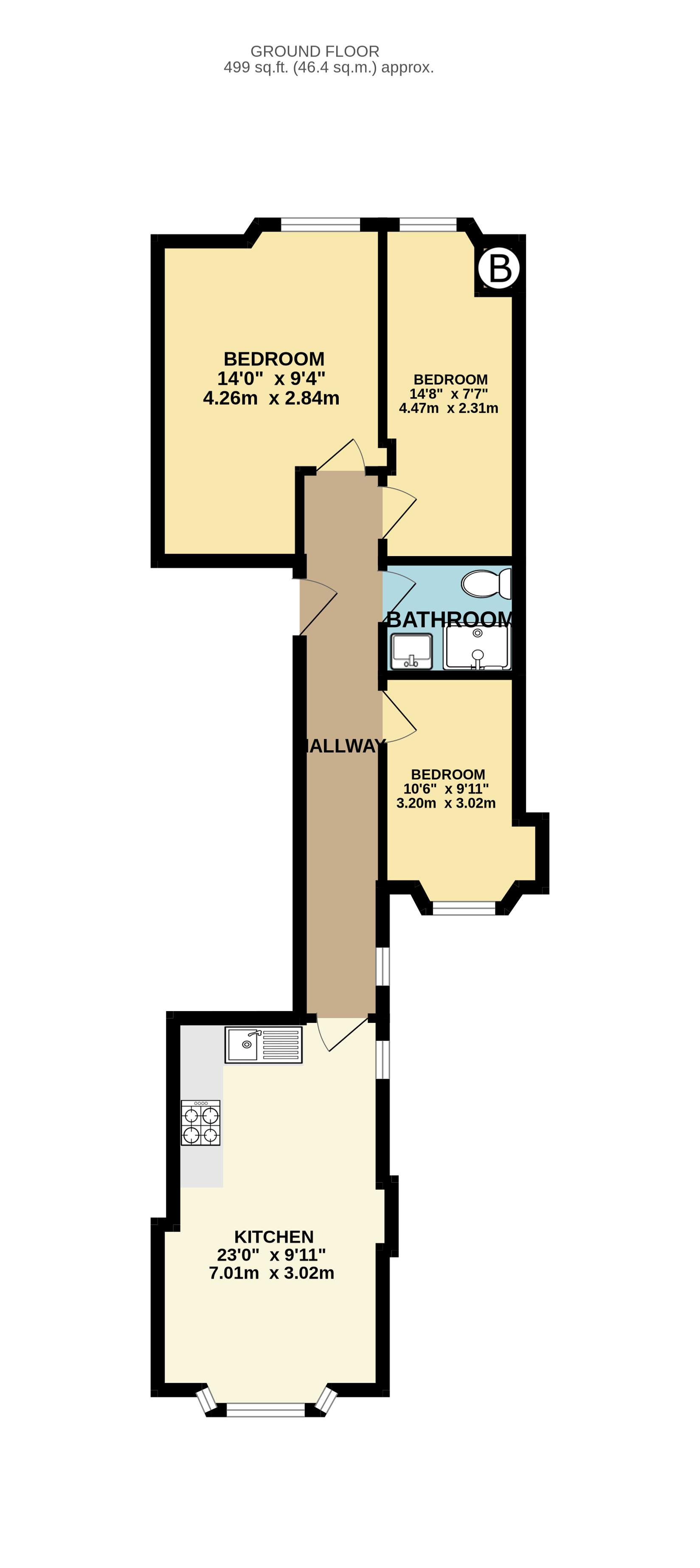 FFF 14, Walker Terrace, Plymouth floorplan