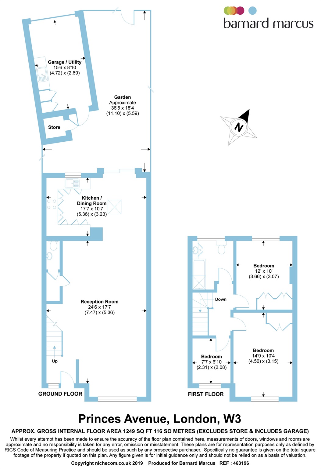 3 Bedrooms Terraced house for sale in Princes Avenue, London W3