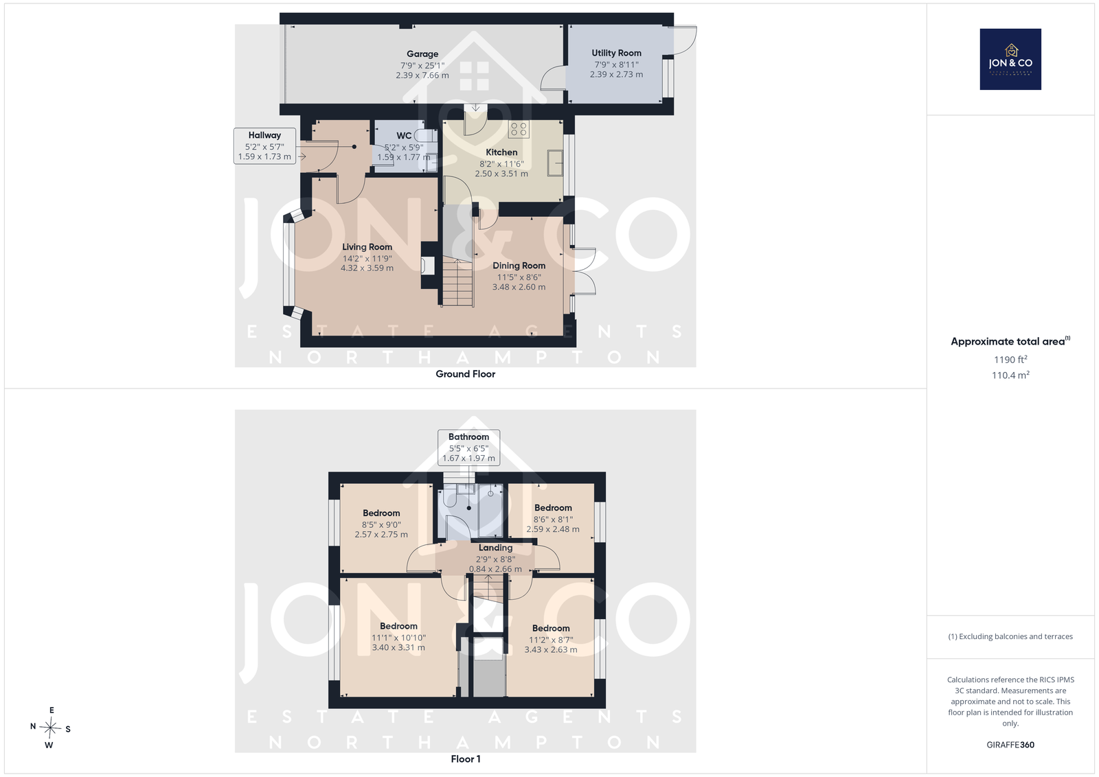 13, Woodrush Way, Northampton floorplan