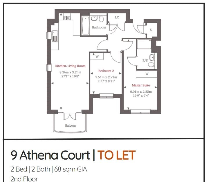 Flat 9, Athena Court, 8, Bridge Avenue, Berkshire floorplan