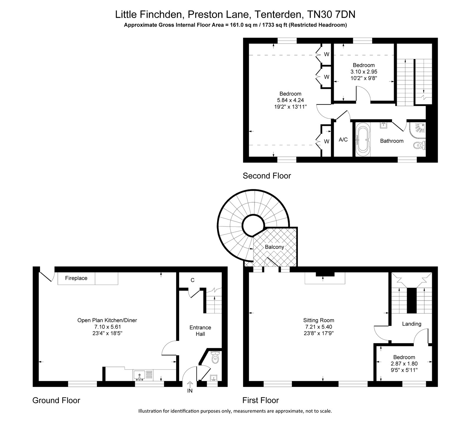 Little Finchden, Preston Lane, Tenterden floorplan