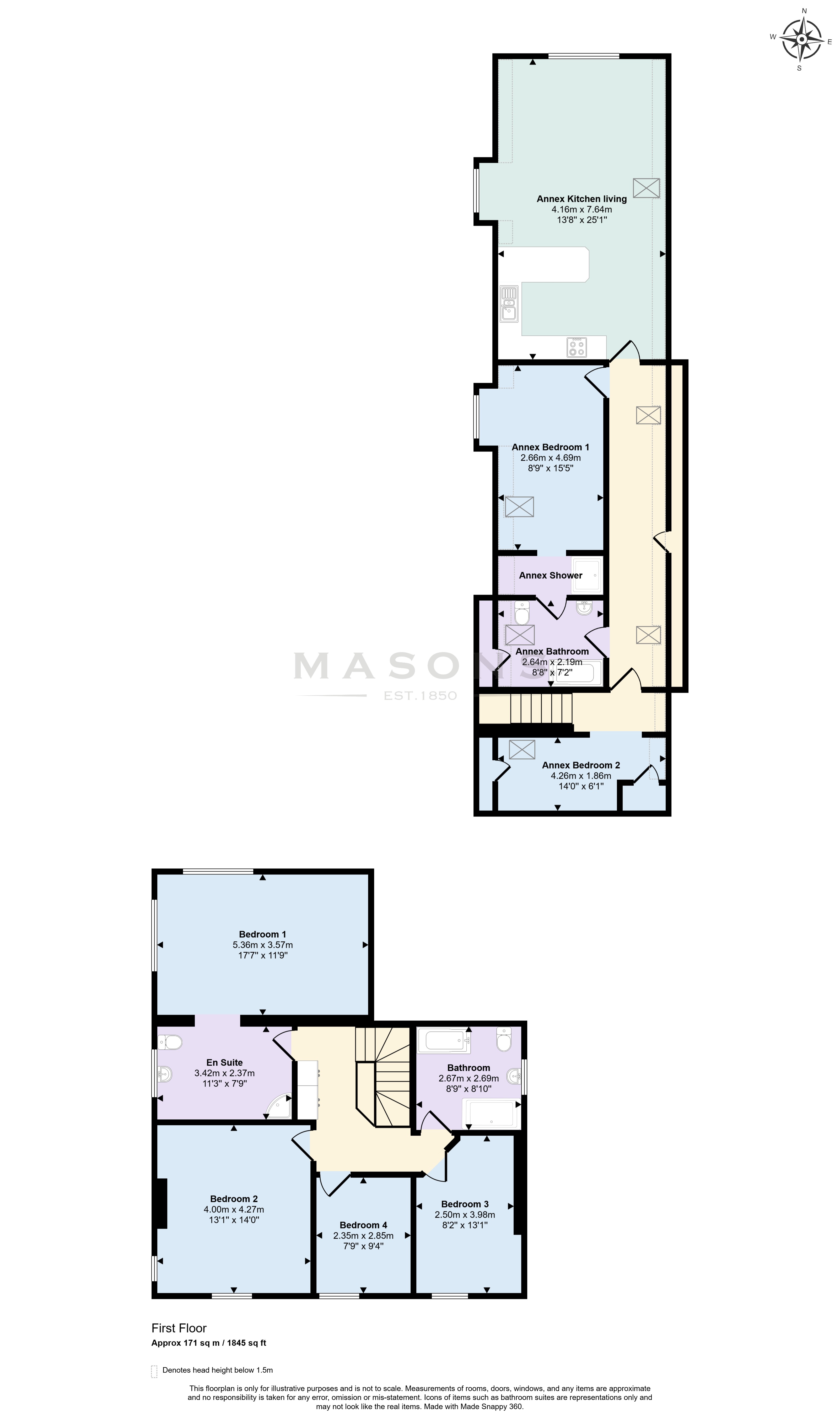 The White House, (The Queens Head), North Kelsey Moor, Market Rasen floorplan