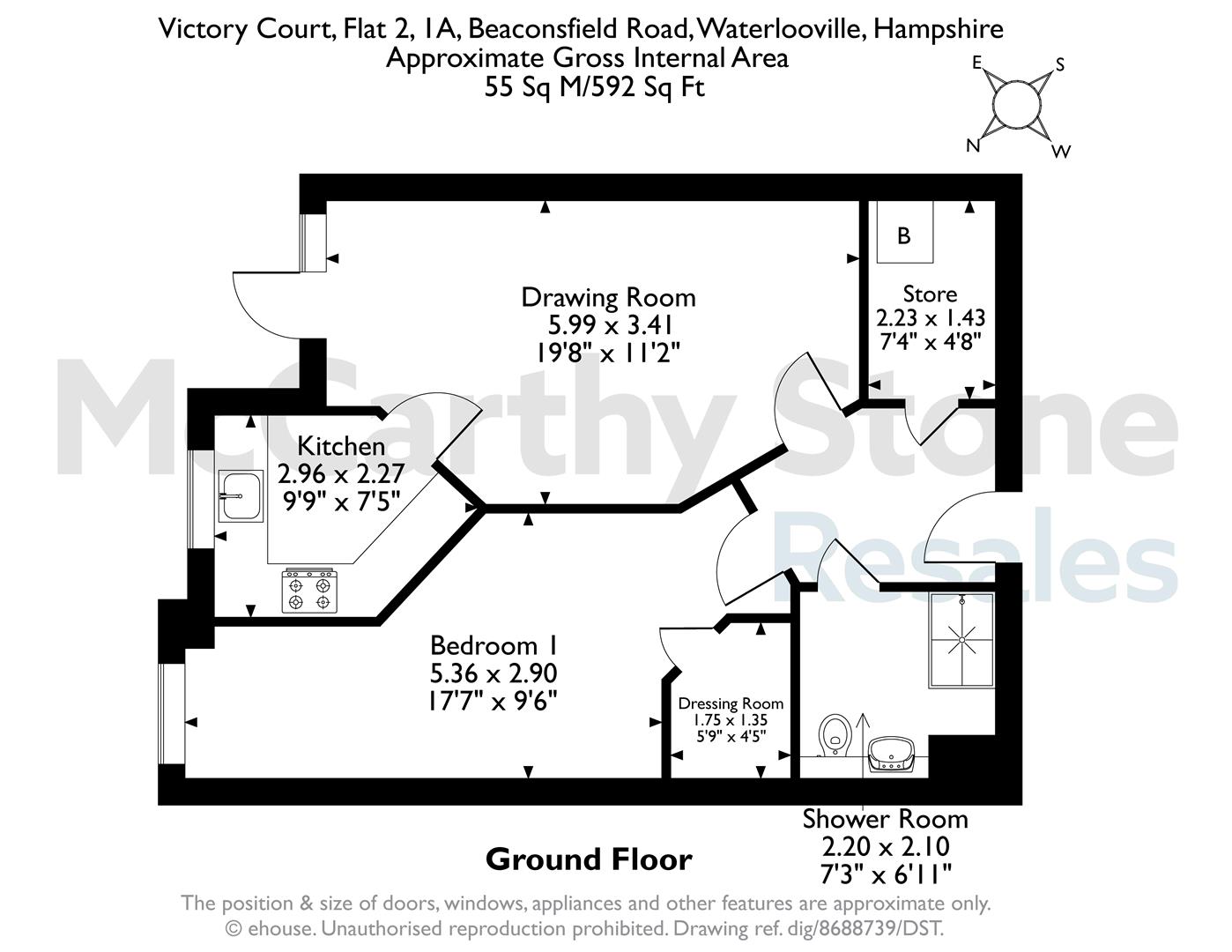 2 Victory Court, Beaconsfield Road, Waterlooville floorplan