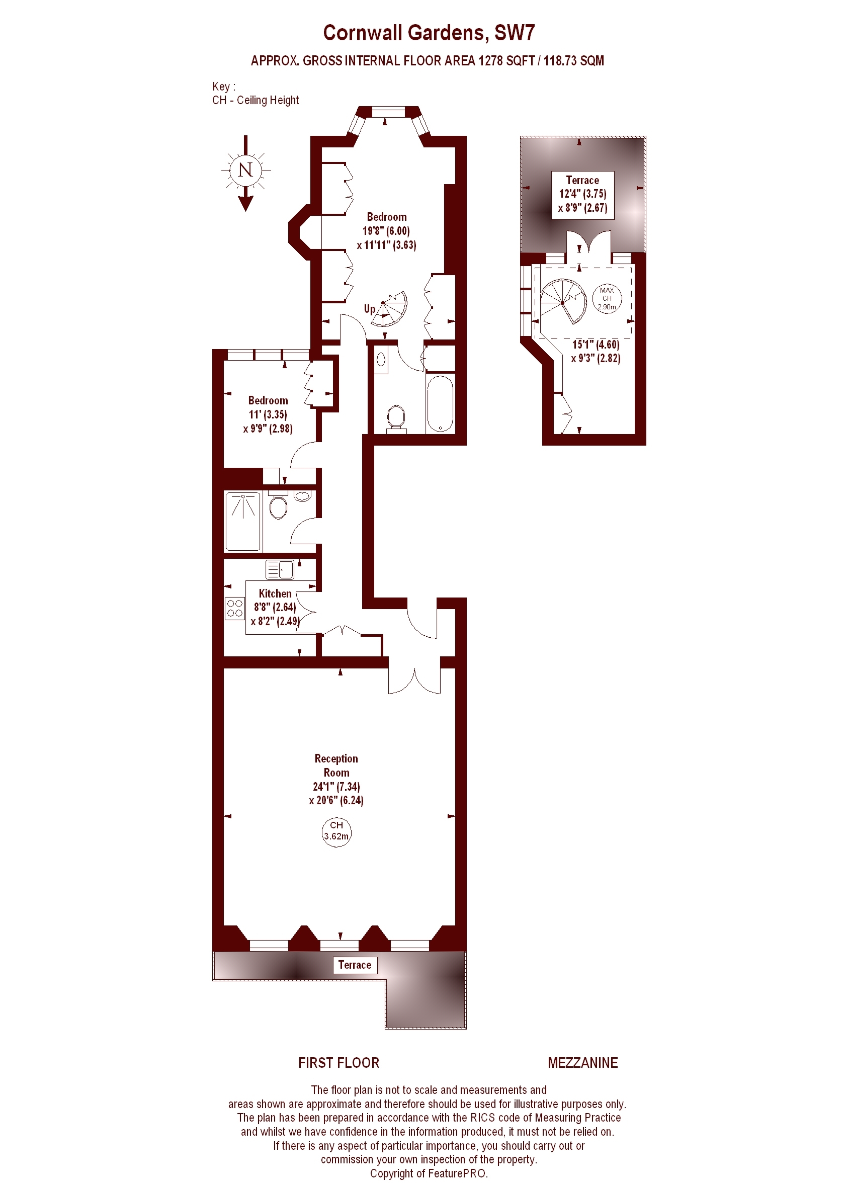 81, Cornwall Gardens, London floorplan