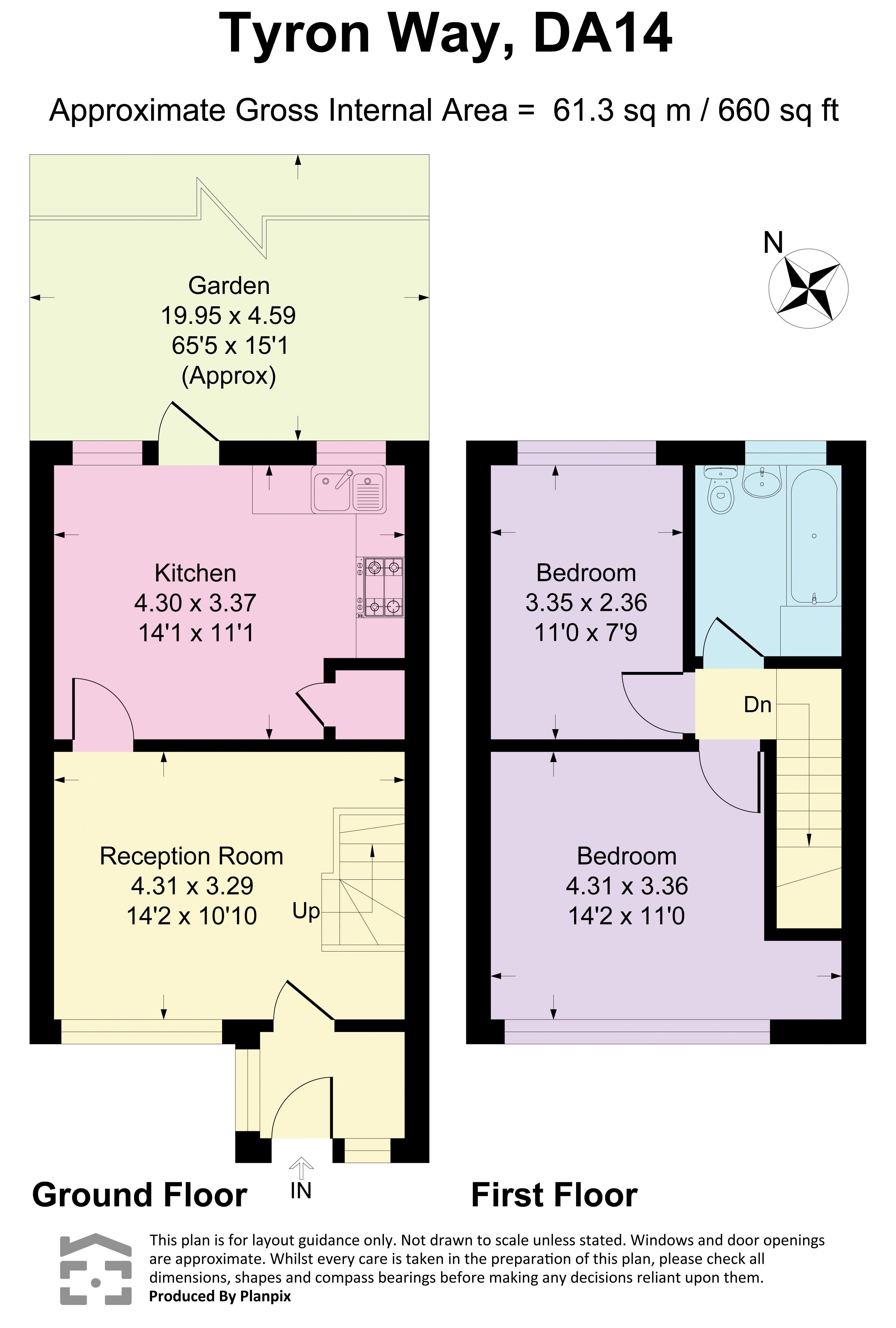 62, Tyron Way, Sidcup floorplan