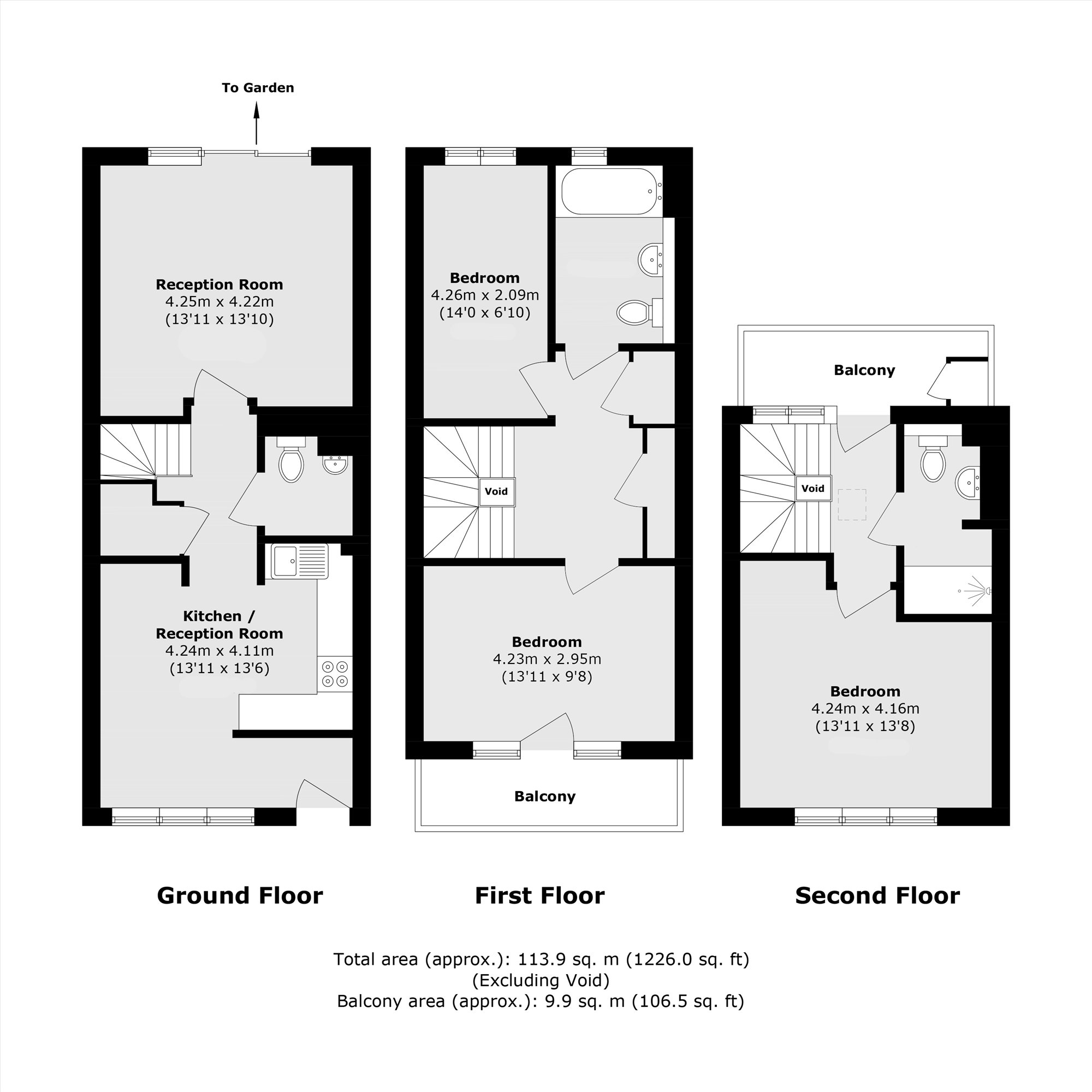 1 Brentwater Terrace, Westminster Road, London floorplan